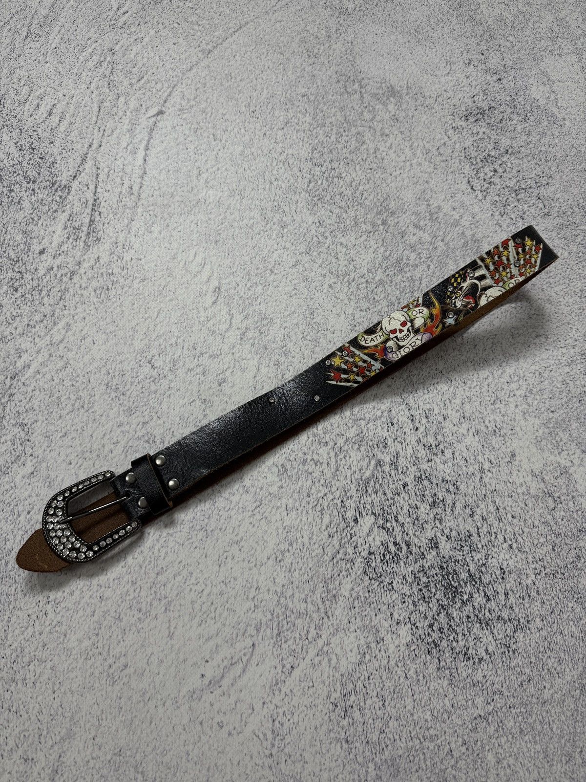 Ed Hardy Vintage Ed Hardy Leather Belt Size ONE SIZE - 2 Thumbnail