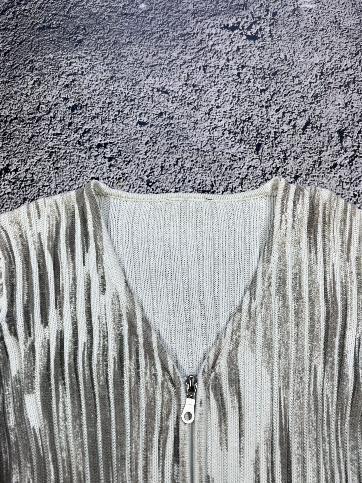 Japanese Brand Vintage Y2K zip up ribbed sweater avantgarde oldmoney M Size M / US 6-8 / IT 42-44 - 5 Thumbnail