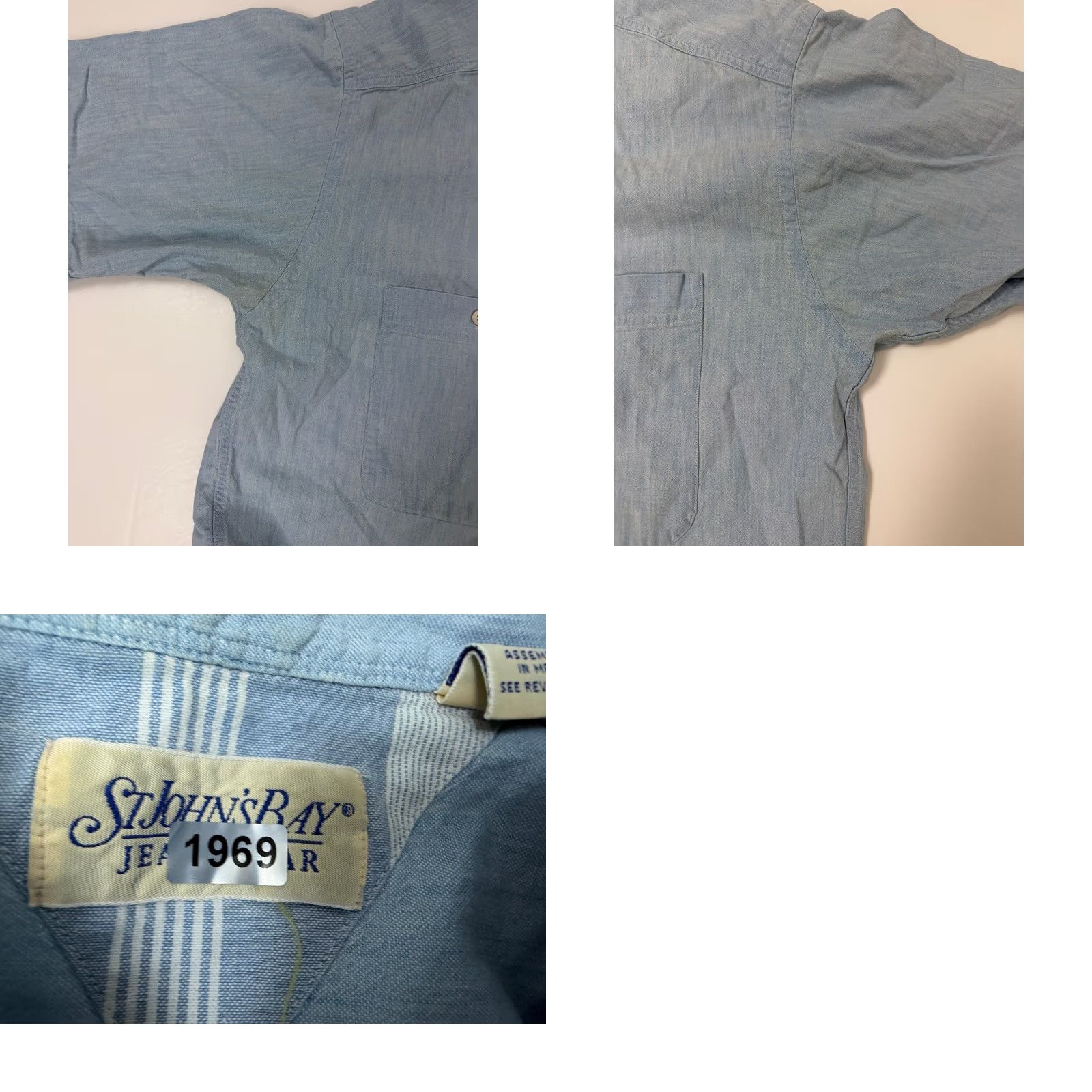 Vintage VINTAGE 90s St. John's Bay Shirt Men Large Button Up Casual Travel Blue Size US L / EU 52-54 / 3 - 10 Thumbnail