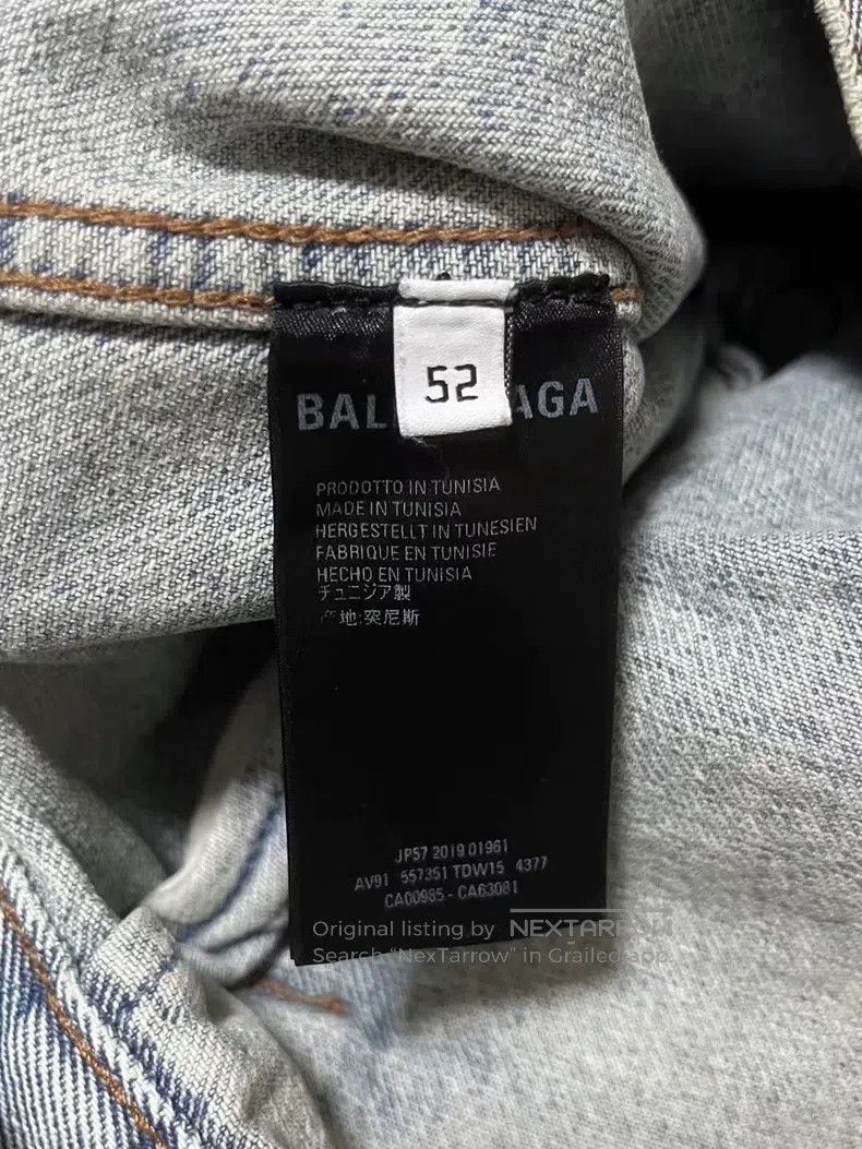 Balenciaga Balenciaga Back embroidery logo denim jacket Size US L / EU 52-54 / 3 - 4 Thumbnail