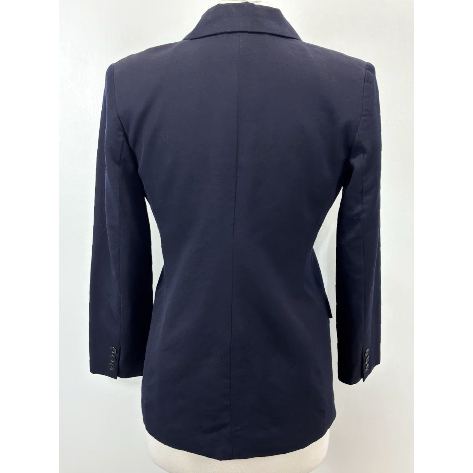 Talbots VINTAGE Talbots Blazer 100% Wool Sz 6P Petite Navy Blue Jacket Women Business Power Boss Classic Preppy Size M / US 6-8 / IT 42-44 - 3 Thumbnail