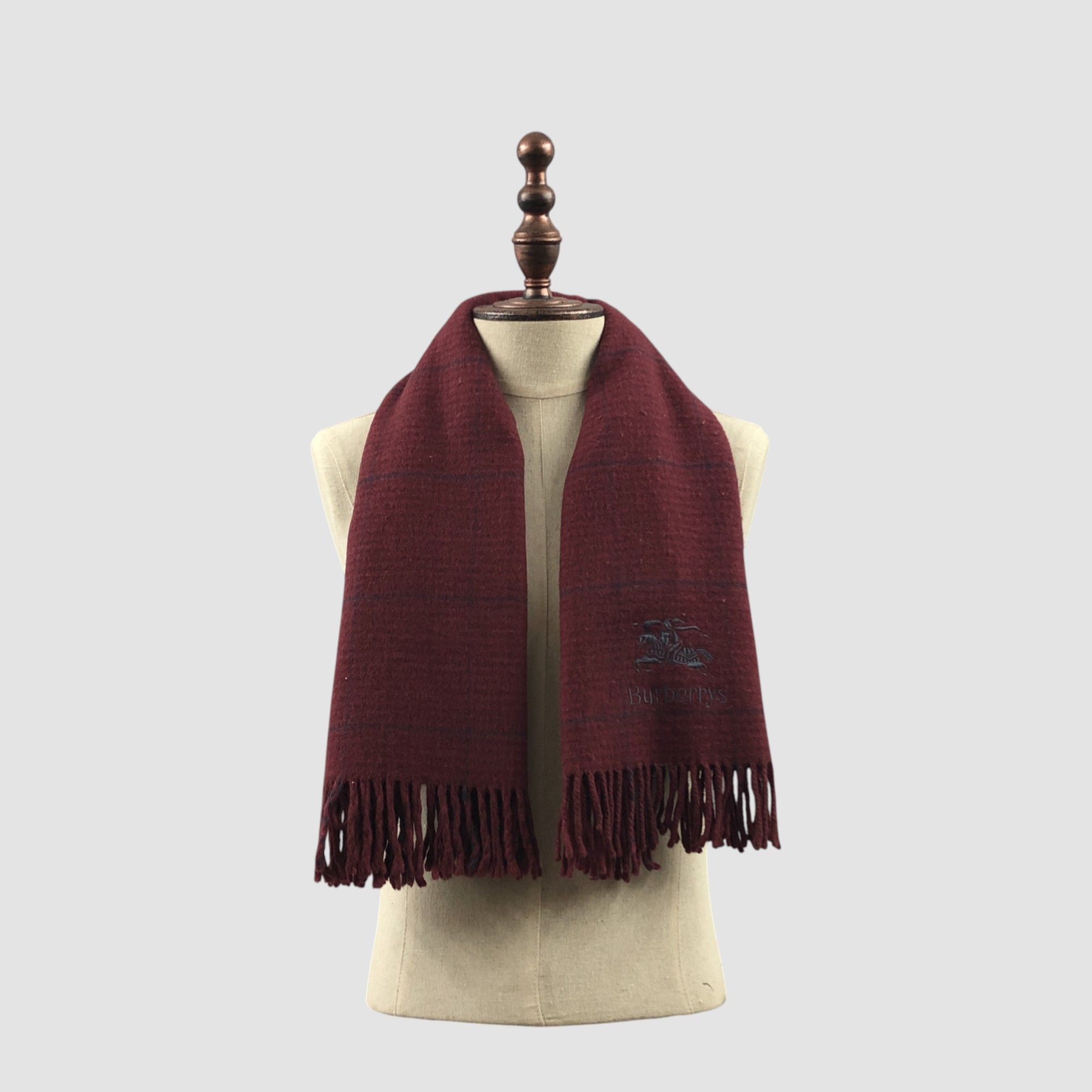 Burberry Vintage Burberrys Scarf Muffler Wool Stole Wraps Scarves Size ONE SIZE - 1 Thumbnail