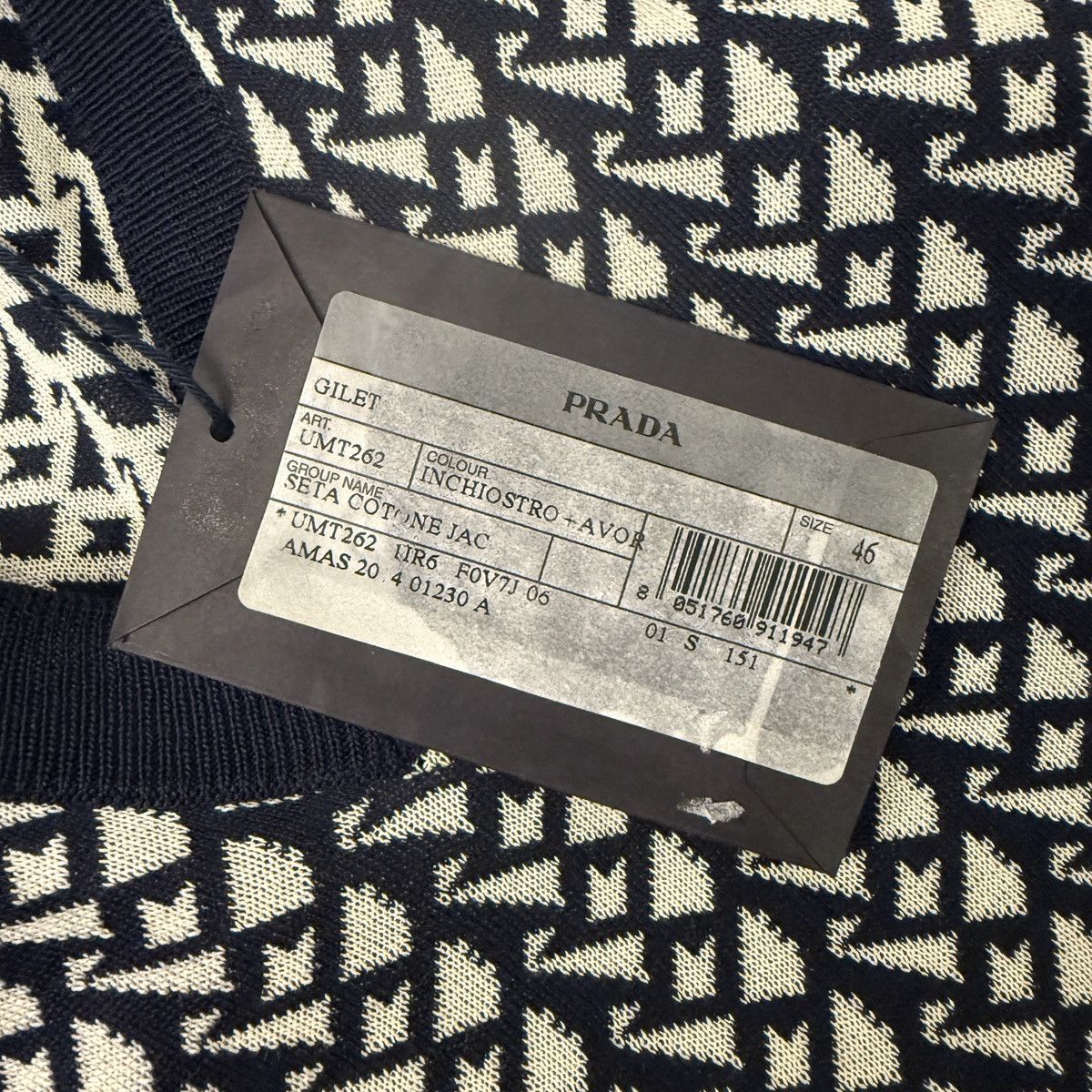 Prada PRADA 15SS Geometric Jacquard Knit Vest Gilet Size US S / EU 44-46 / 1 - 5 Thumbnail