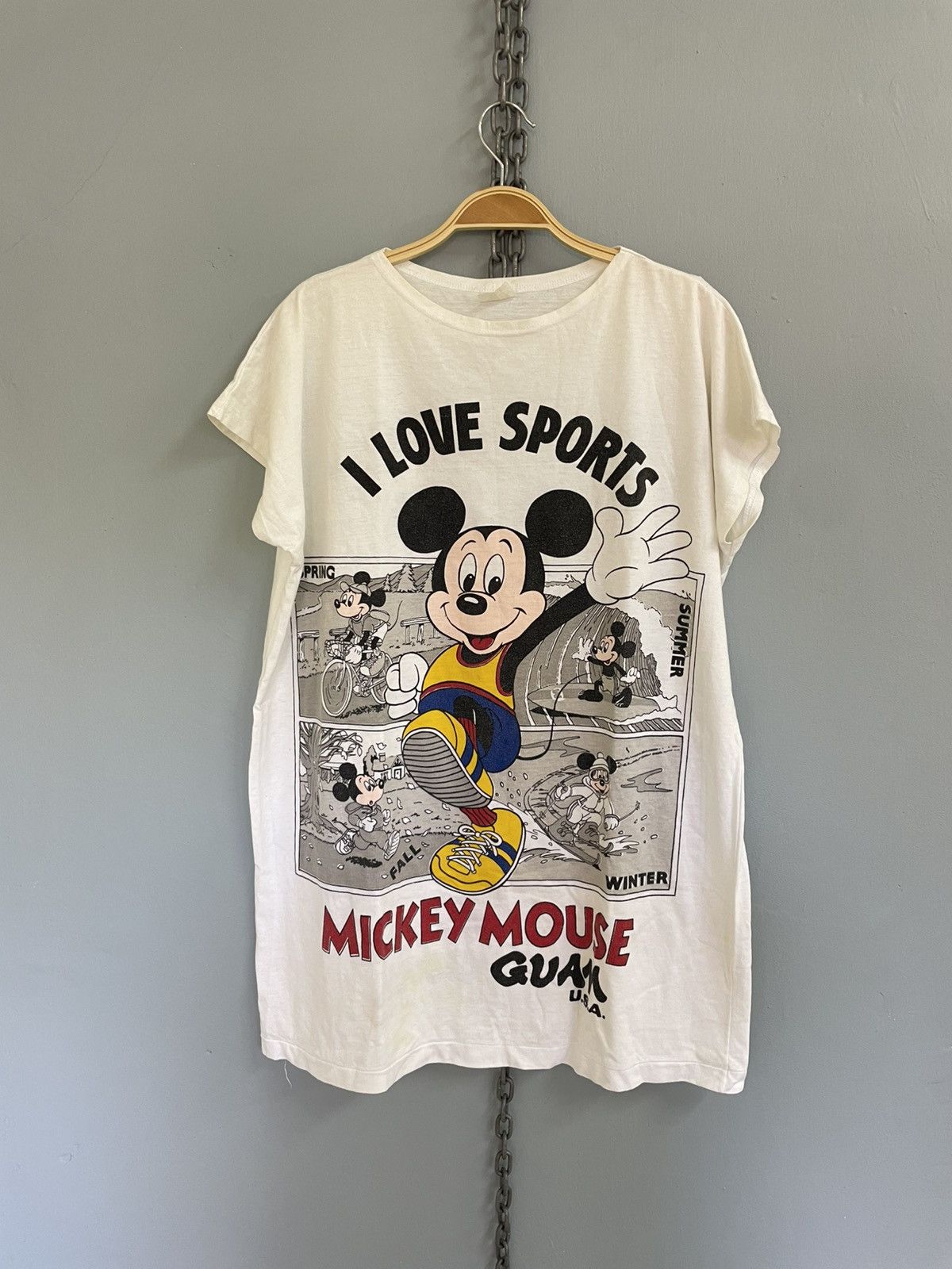 Disney Vintage 90s Mickey Mouse sleeveless t shirt Size XL / US 12-14 / IT 48-50 - 1 Thumbnail