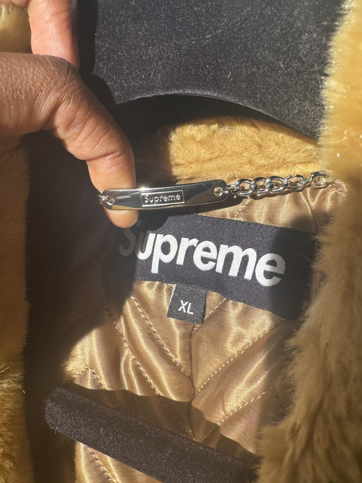 Supreme Supreme Fur Collar Car Coat Green Houndstooth Size US XL / EU 56 / 4 - 6 Thumbnail