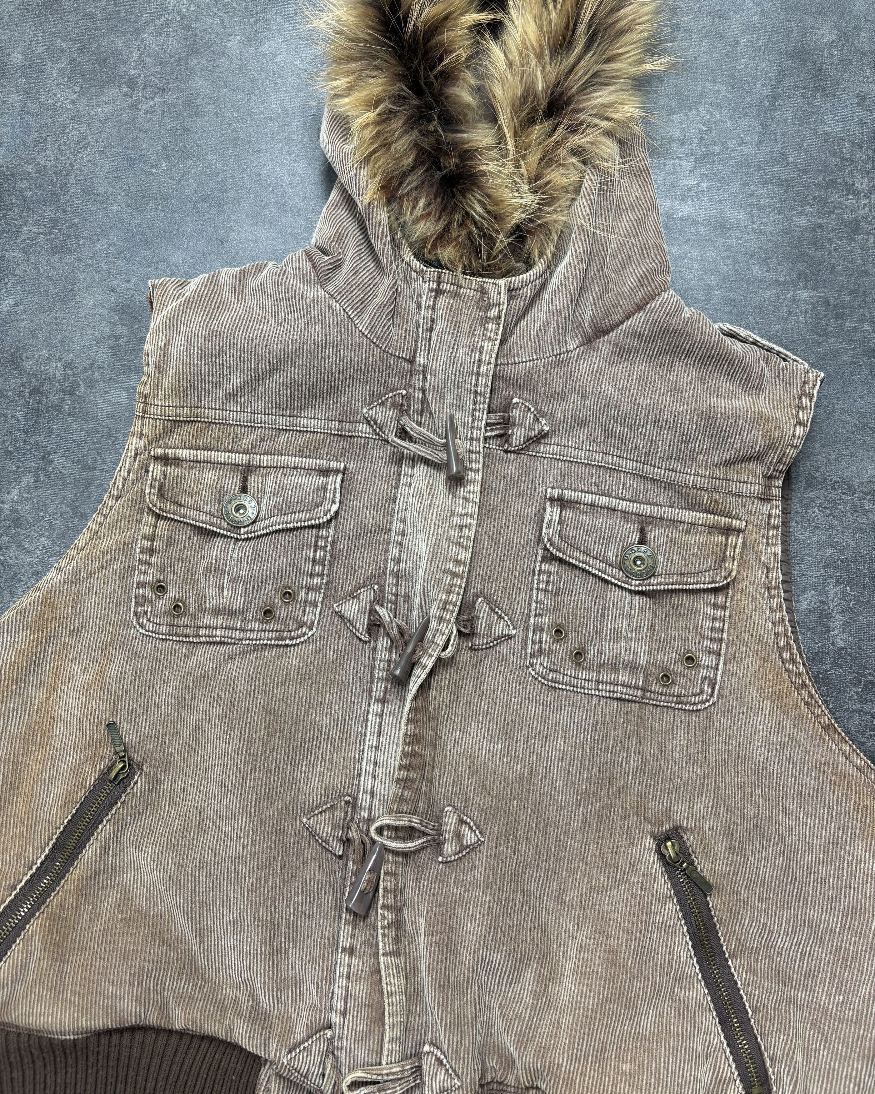 Hysteric Glamour × Undercover Archive Japanese-Style Fur Hood Vest. Size US M / EU 48-50 / 2 - 2 Thumbnail
