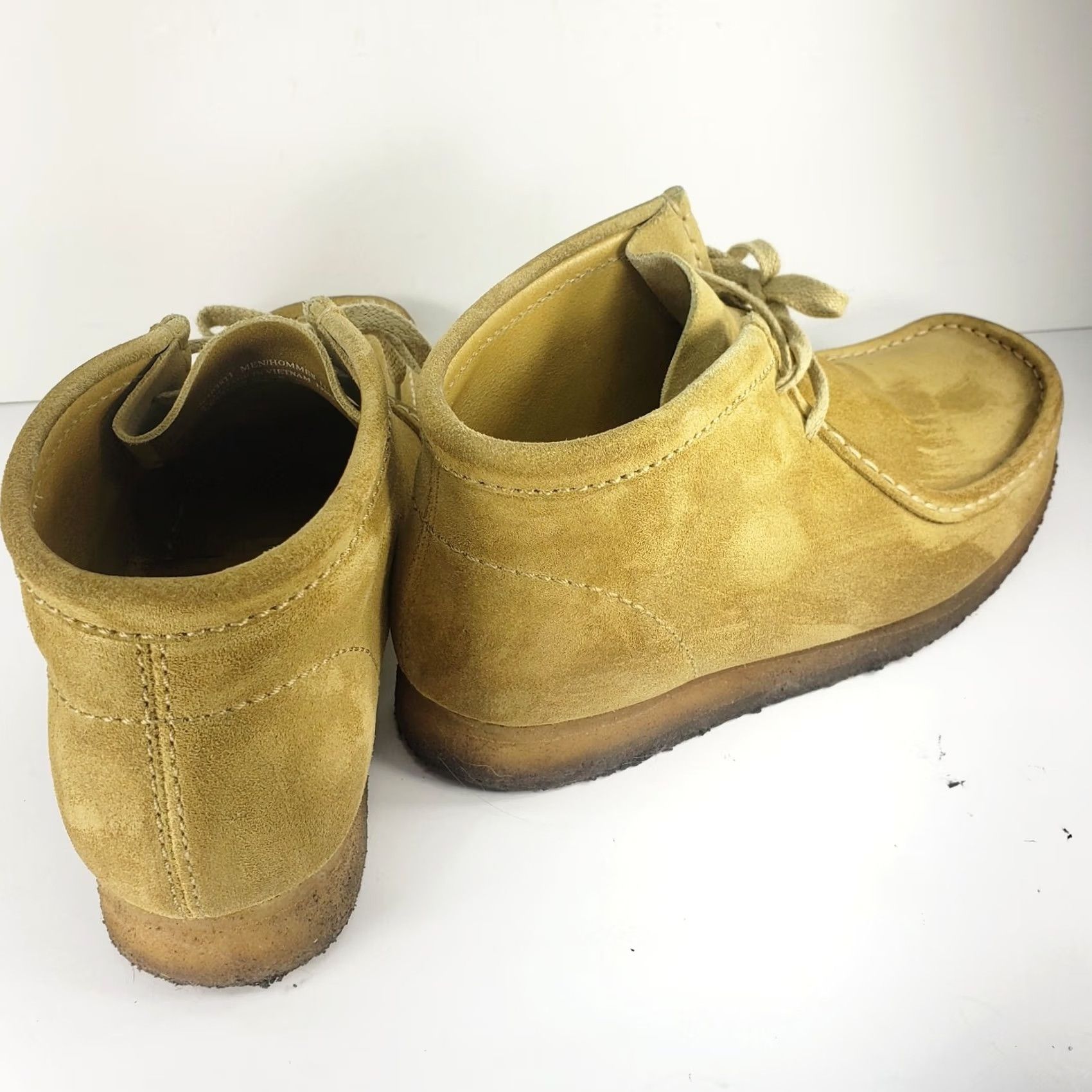 Clarks Clarks Originals Men's 11.5M Tan Leather Suede Chukka Desert Boots Casual, Travel, Workwear - Comfort, Crepe Soles, Leather Insole - Vintage No Size US 12 / EU 45 - 4 Thumbnail