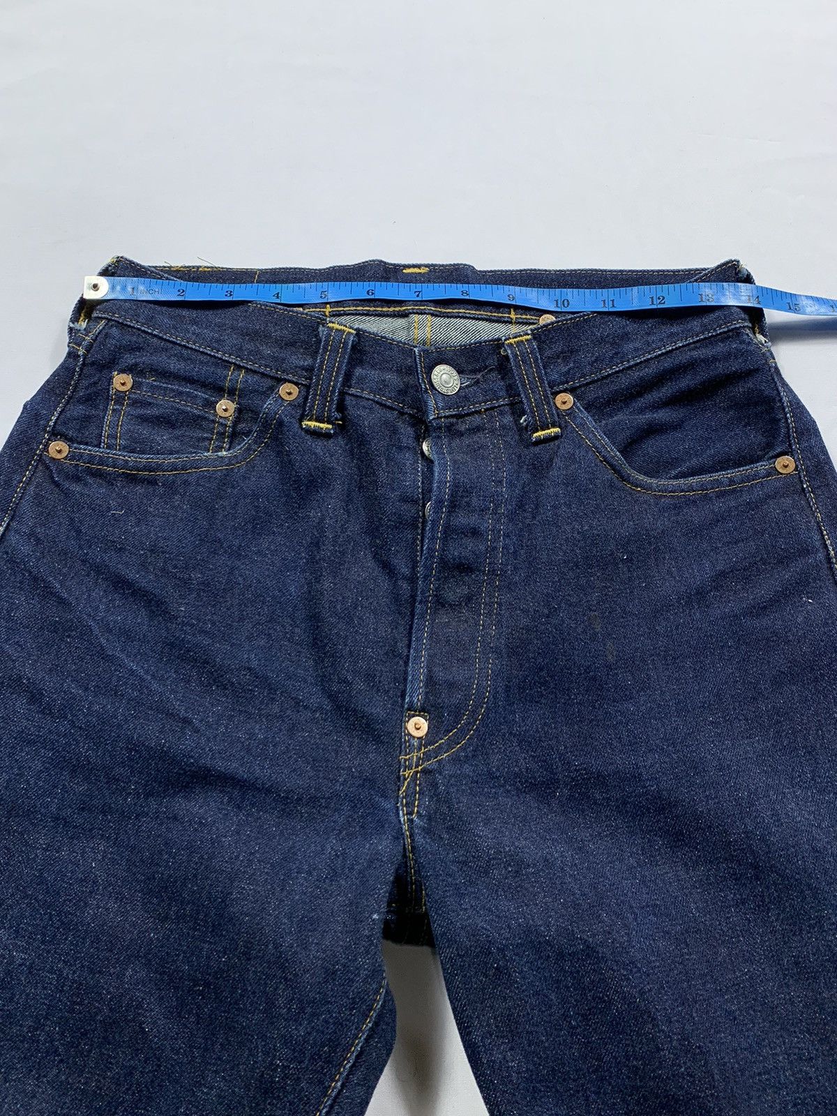 Levi's Vintage Clothing Vintage Levis 201XX Big E Selvedge Button Denim Jeans Size US 30 / EU 46 - 14 Thumbnail