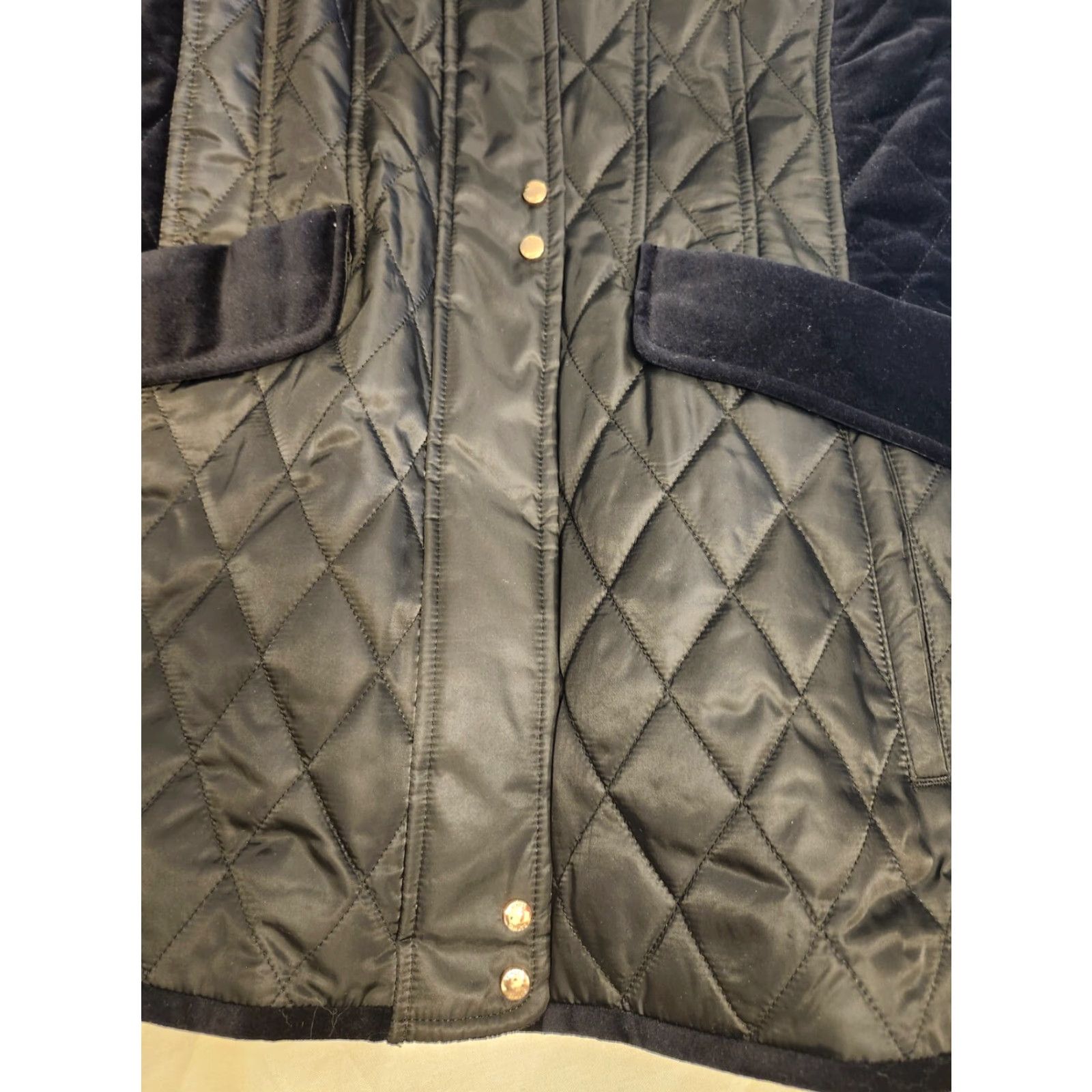 Vince Camuto Vince Camuto Quilt ed Jacket Women's M Black Parka Coat Full Zip Riding Quilted Size M / US 6-8 / IT 42-44 - 6 Thumbnail