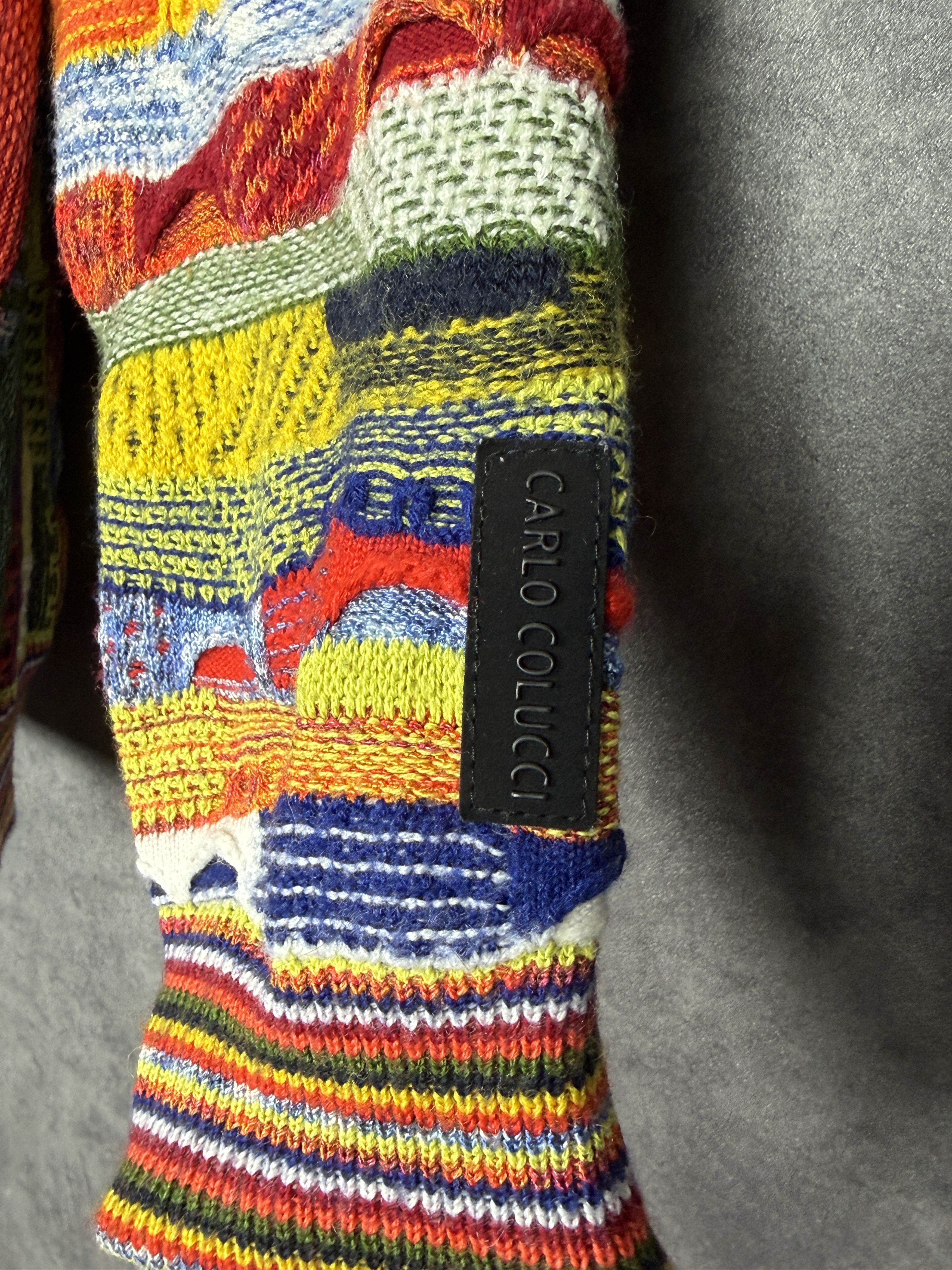 Carlo Colucci Carlo Colucci sweater made in Italy colorful virgin wool Size US XL / EU 56 / 4 - 4 Thumbnail