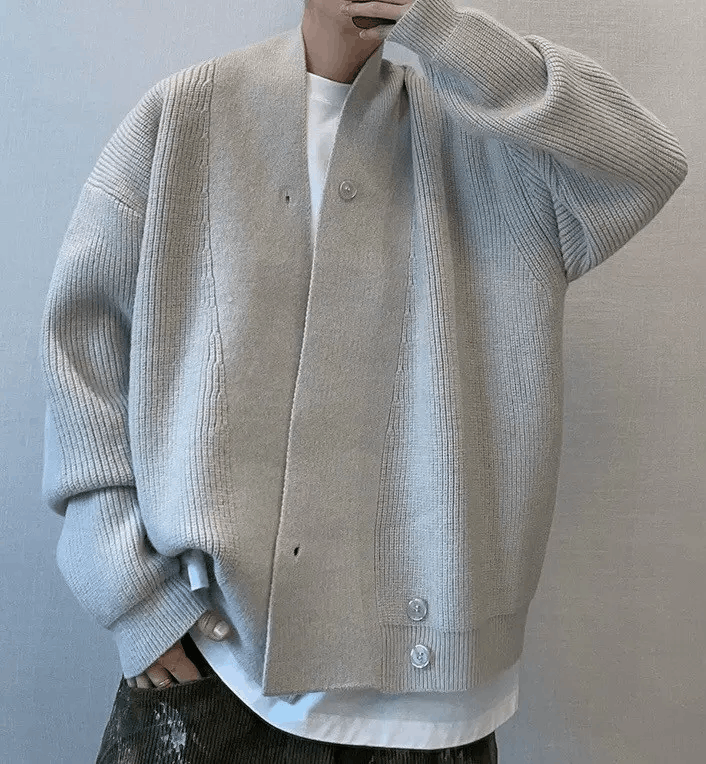 Japanese Brand Cleanfit retro fashion shawl wrap knit cardigan knitwear Size US XL / EU 56 / 4 - 8 Thumbnail