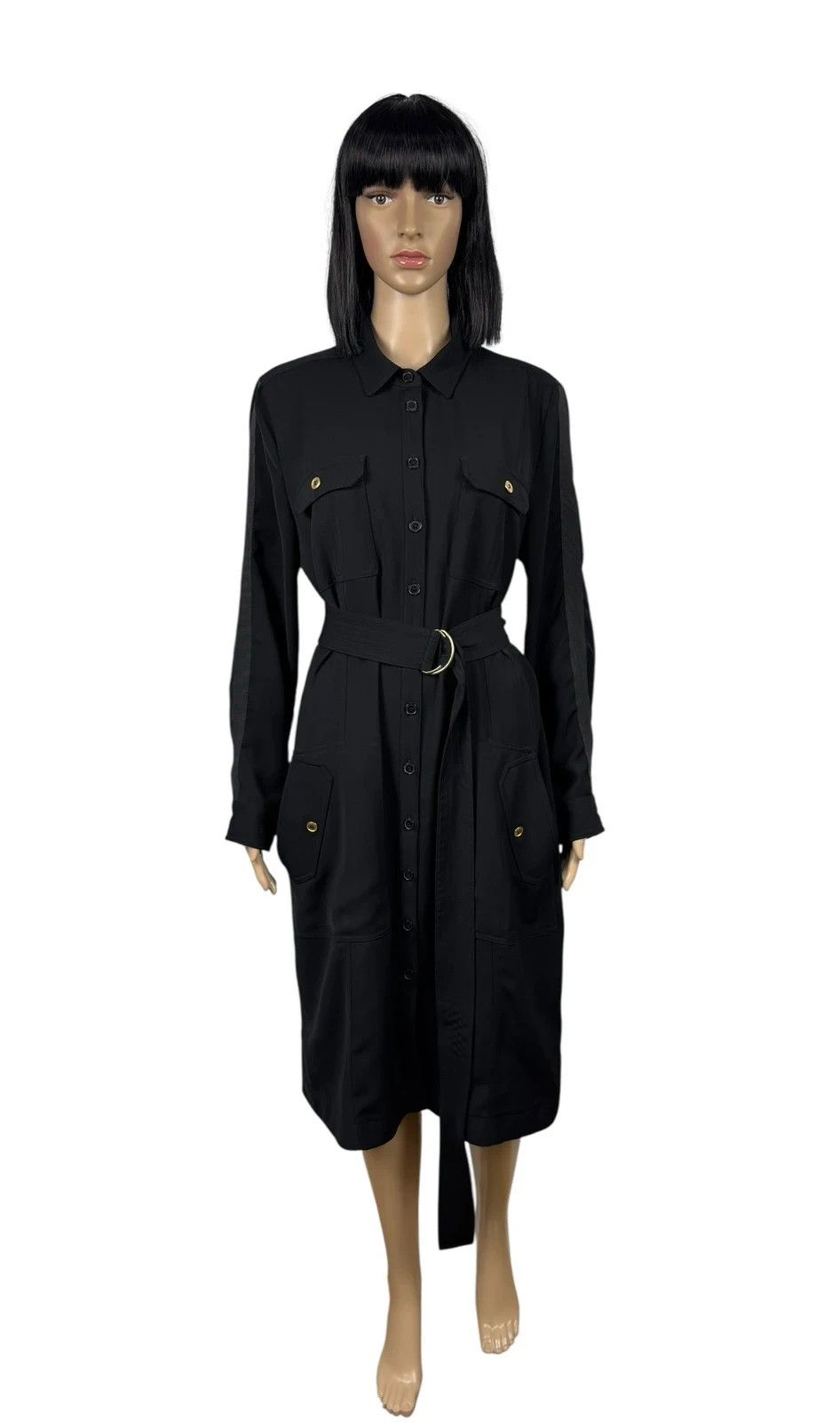 ME+EM ME + EM Shirt Dress Belted Polyester size 12 Size M / US 6-8 / IT 42-44 - 1 Thumbnail