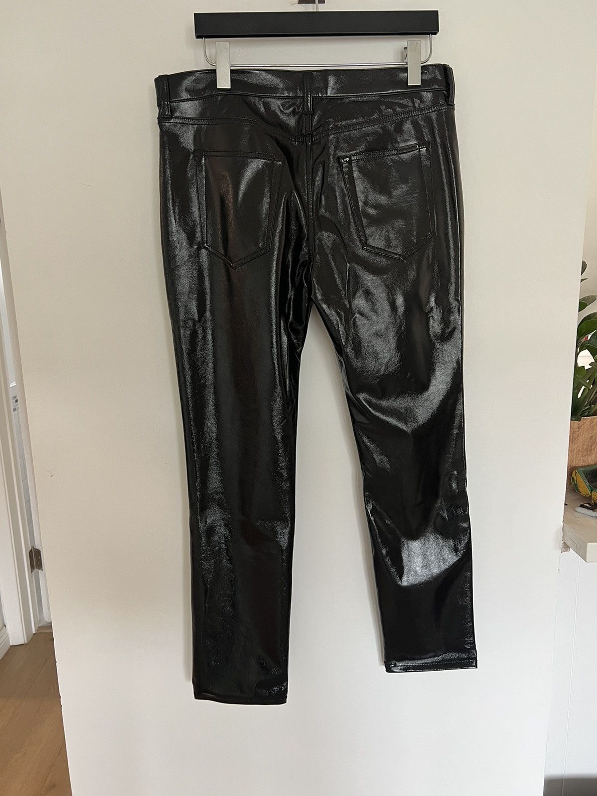Saint Laurent Paris $790 BNWT laquered pants straight leg Size US 32 / EU 48 - 4 Thumbnail