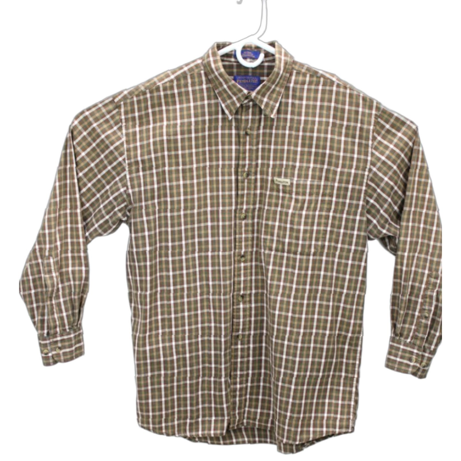 Pendleton Pendleton Shirt Mens Large Brown Checks Long Sleeve Button Down Cabincore Cotton Size US L / EU 52-54 / 3 - 1 Thumbnail