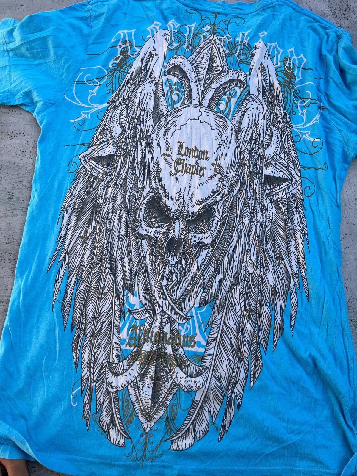 Affliction Gothic Afflication Skull Punk Tee LGB Size US M / EU 48-50 / 2 - 4 Thumbnail