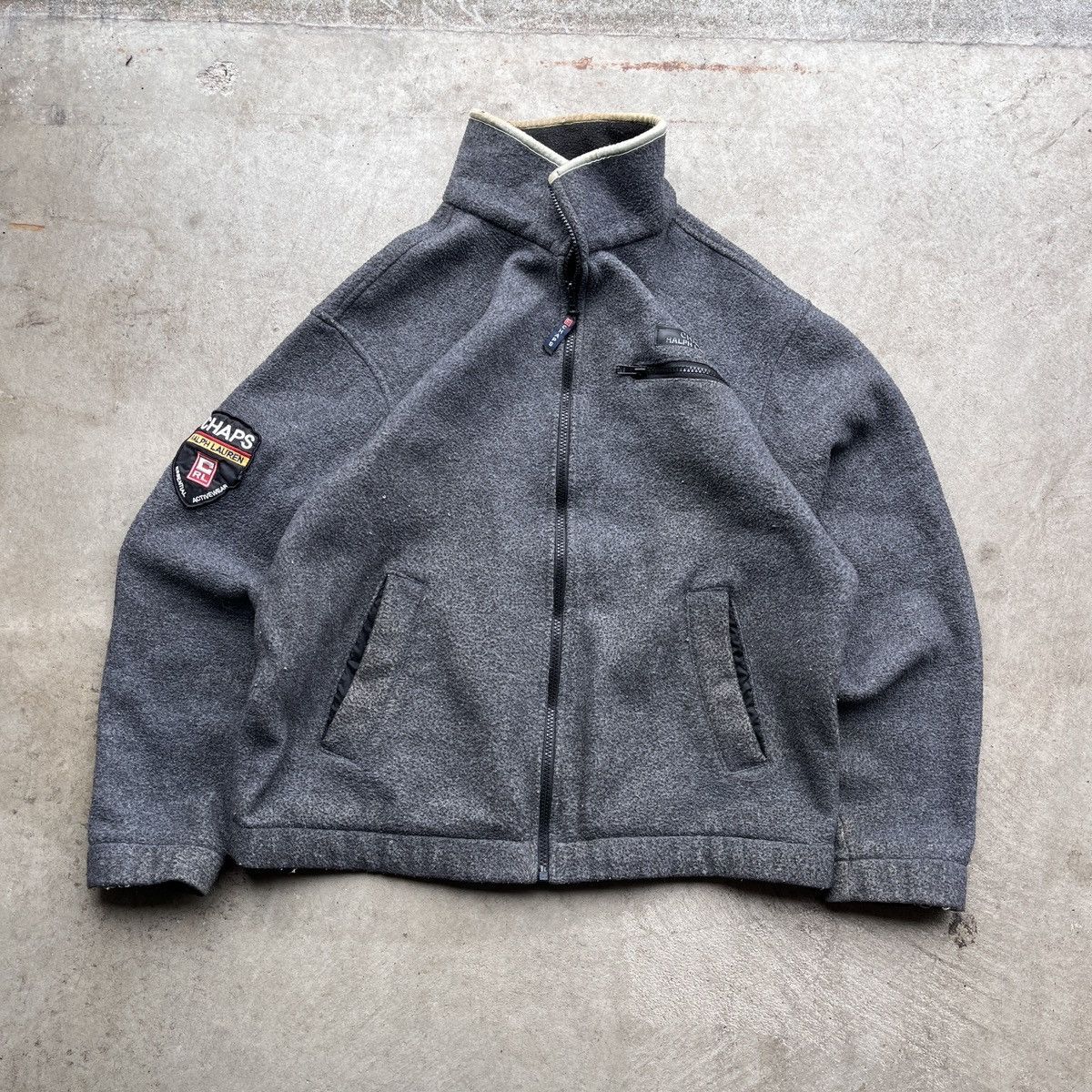 Chaps Ralph Lauren Vintage Y2K Chaps Ralph Lauren Gray Fleece Size US M / EU 48-50 / 2 - 1 Thumbnail