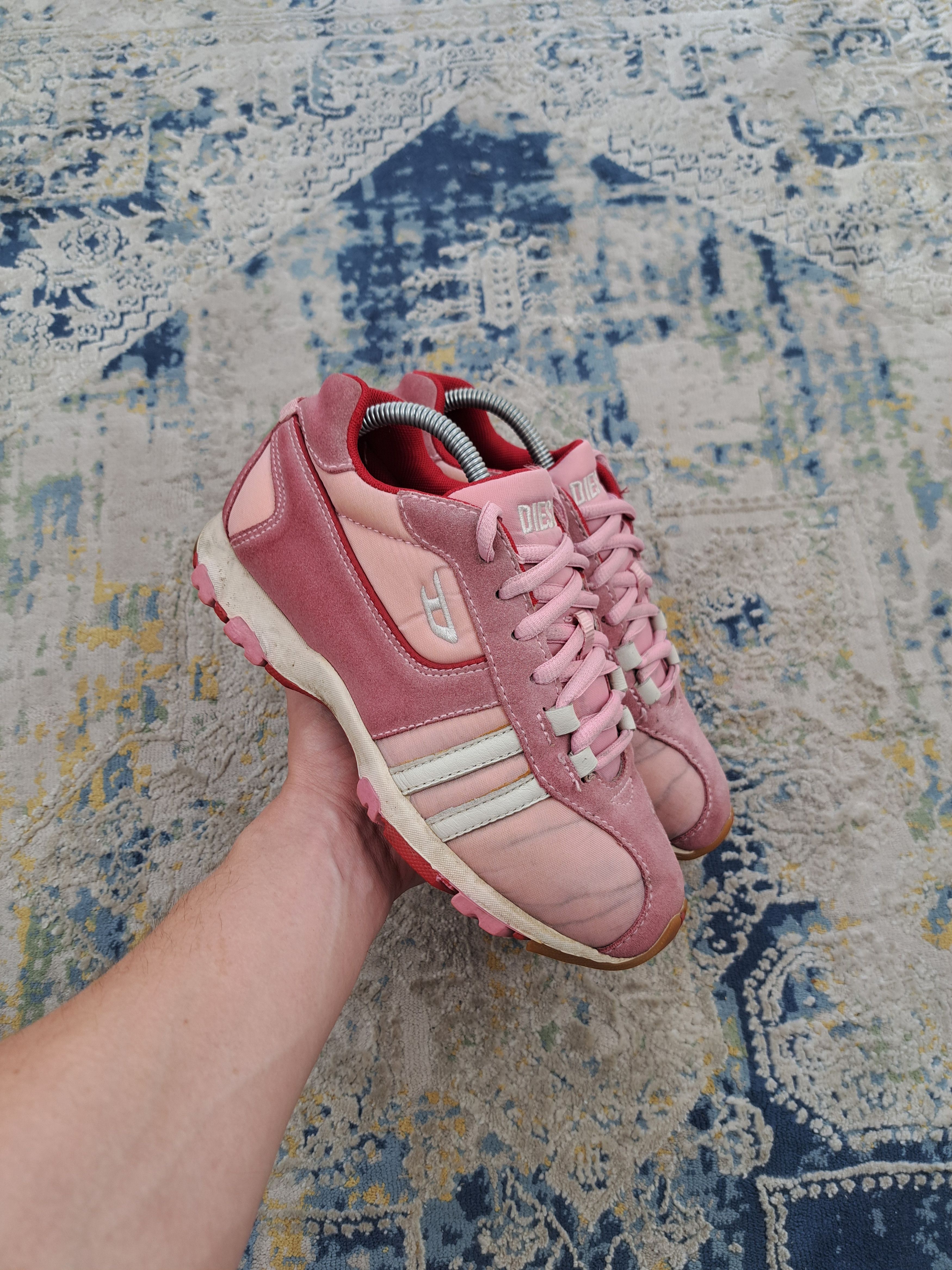 Diesel Vintage Diesel Psyke Pink Oversize Sneakers Avant Garde Size US 7 / IT 37 - 1 Thumbnail