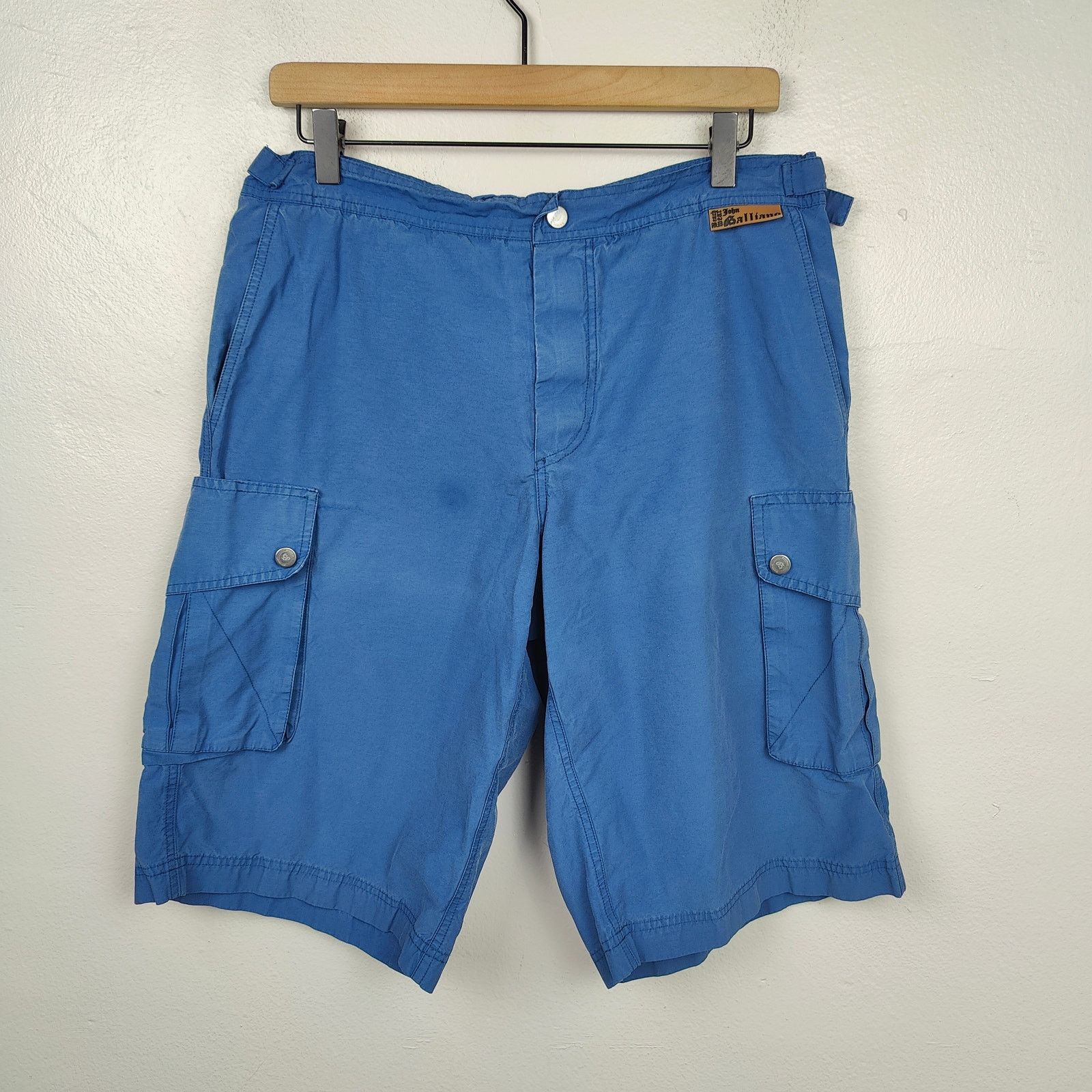 John Galliano Vintage Y2K John Galliano Swim Shorts Mens Small Blue Cargo Size US 30 / EU 46 - 1 Thumbnail