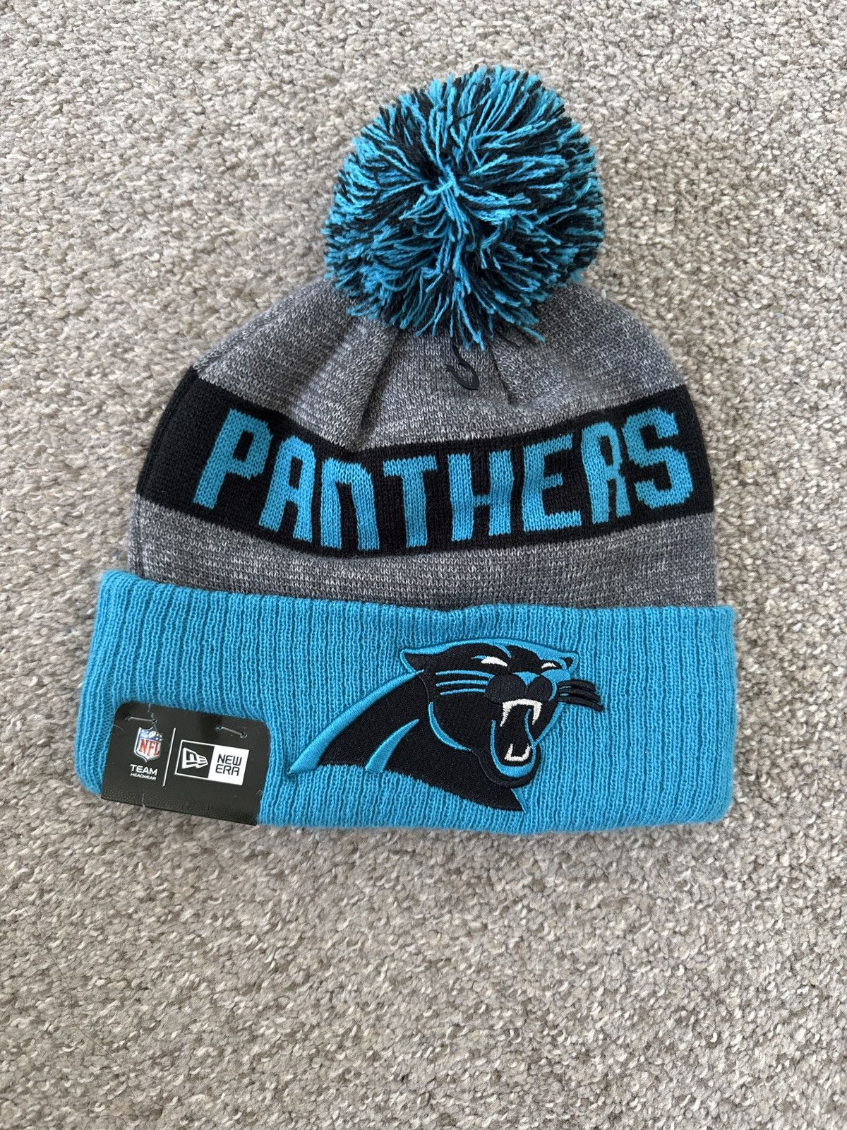 NFL × New Era Carolina Panthers New Era Beanie Size ONE SIZE - 1 Thumbnail