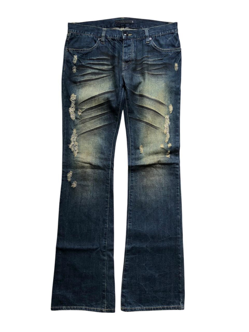 GOSTAR DE FUGA × If Six Was Nine × Le Grande Bleu (L.G.B.) Fuga Distressed Rusty Flare Jeans Size US 33 - 1 Thumbnail