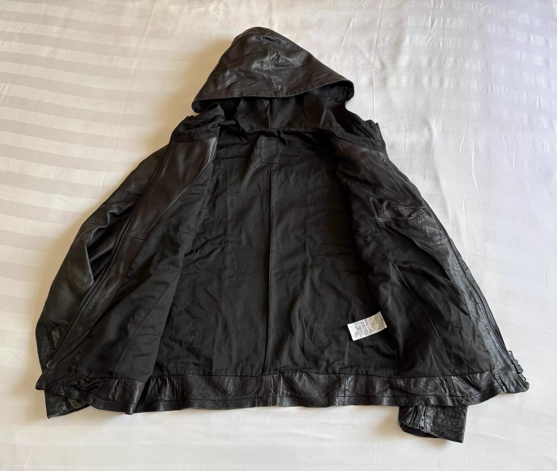 Ekam Ekam Japanese Vintage Lambskin Pleated Leather Jacket XS-S Size US XS / EU 42 / 0 - 6 Thumbnail