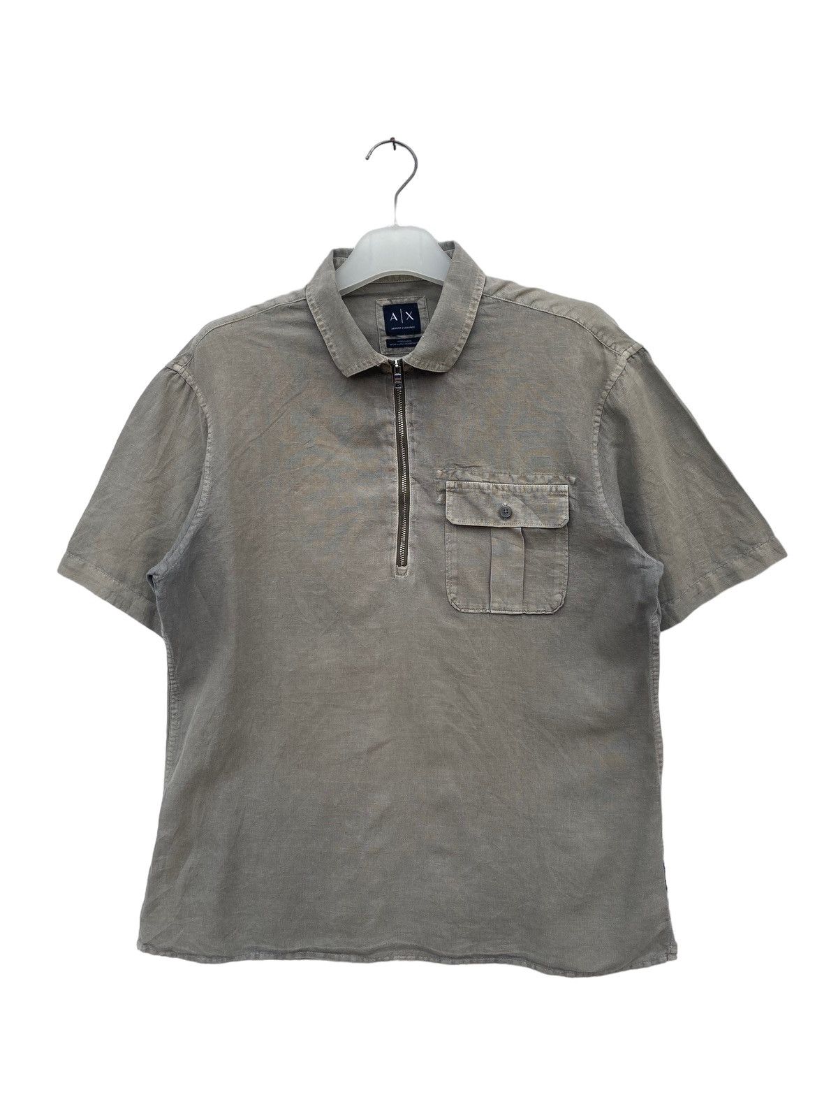 Armani Exchange Vintage Armany Exchange Half Zipper Shirt Size US M / EU 48-50 / 2 - 1 Thumbnail