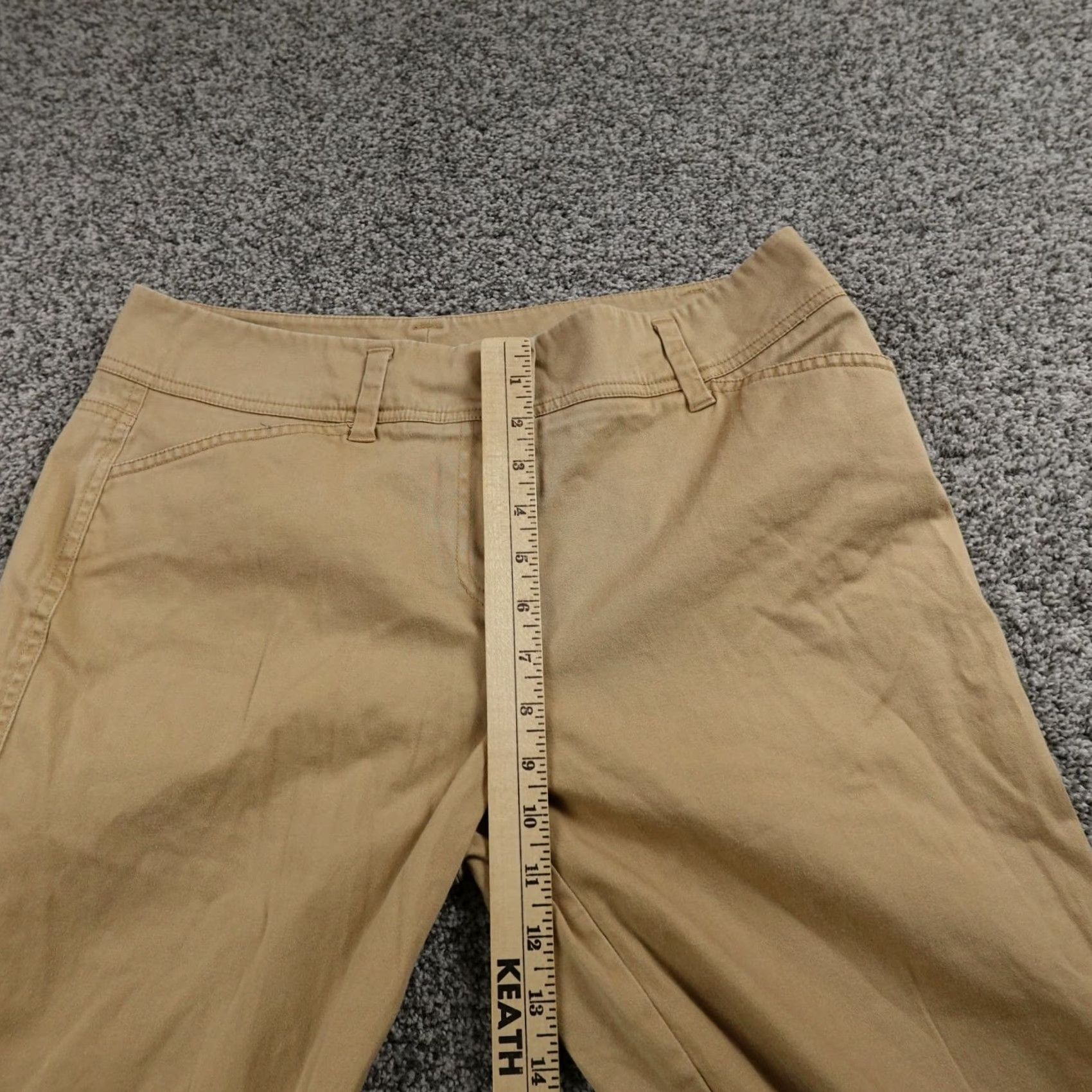 J.Crew J. CREW Pants Womens 10 Chino Flat Front Stretch Mid Rise Brown Beige Tan Comedy? Size 32" / US 10 / IT 46 - 4 Thumbnail