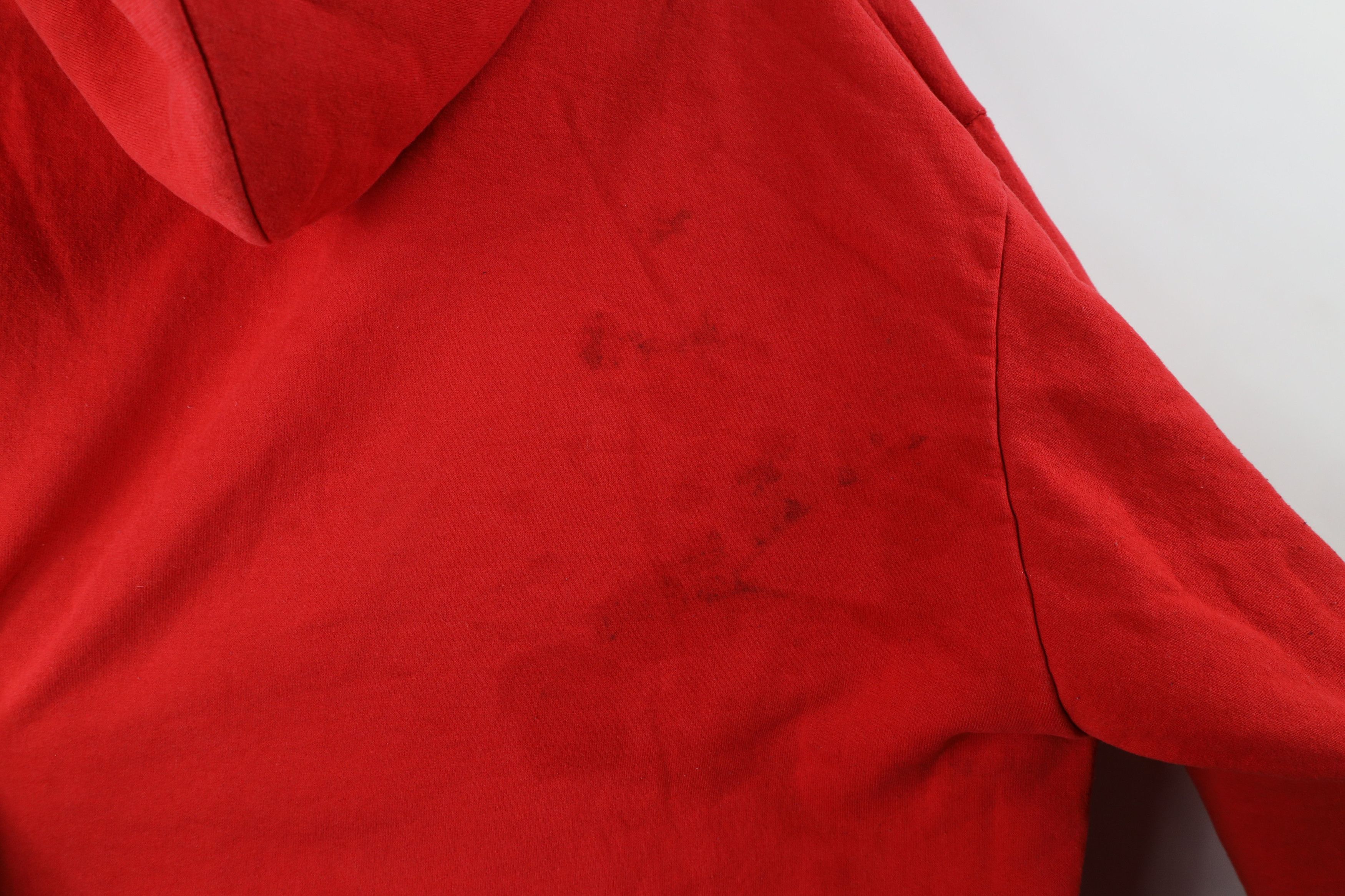 Vintage Vintage 90s Streetwear Blank Full Zip Hoodie Sweatshirt Red Size US XXL / EU 58 / 5 - 14 Thumbnail