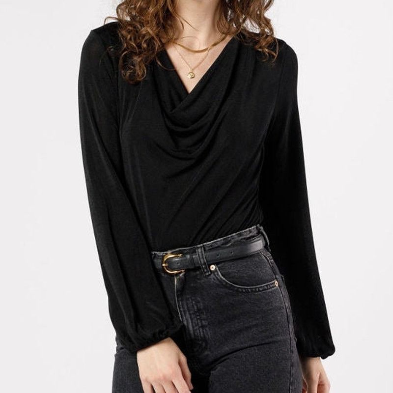 Other NWT Band of the Free Aggie Black Cowl Neck Bodysuit Sz. XS Size XS / US 0-2 / IT 36-38 - 3 Thumbnail