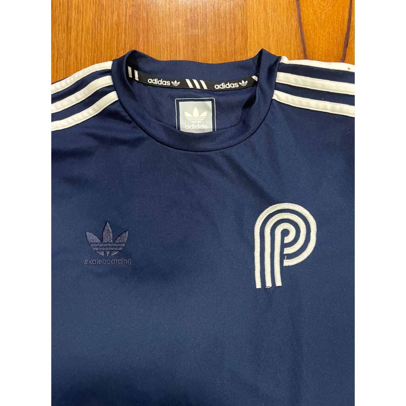 Adidas adidas Soccer Jersey Mens M Skateboarding Premier 2016 Capsule Collection Blue Short Sleeve Crew Neck Pullover Breathable Lightweight Quick Dry Size US M / EU 48-50 / 2 - 6 Thumbnail