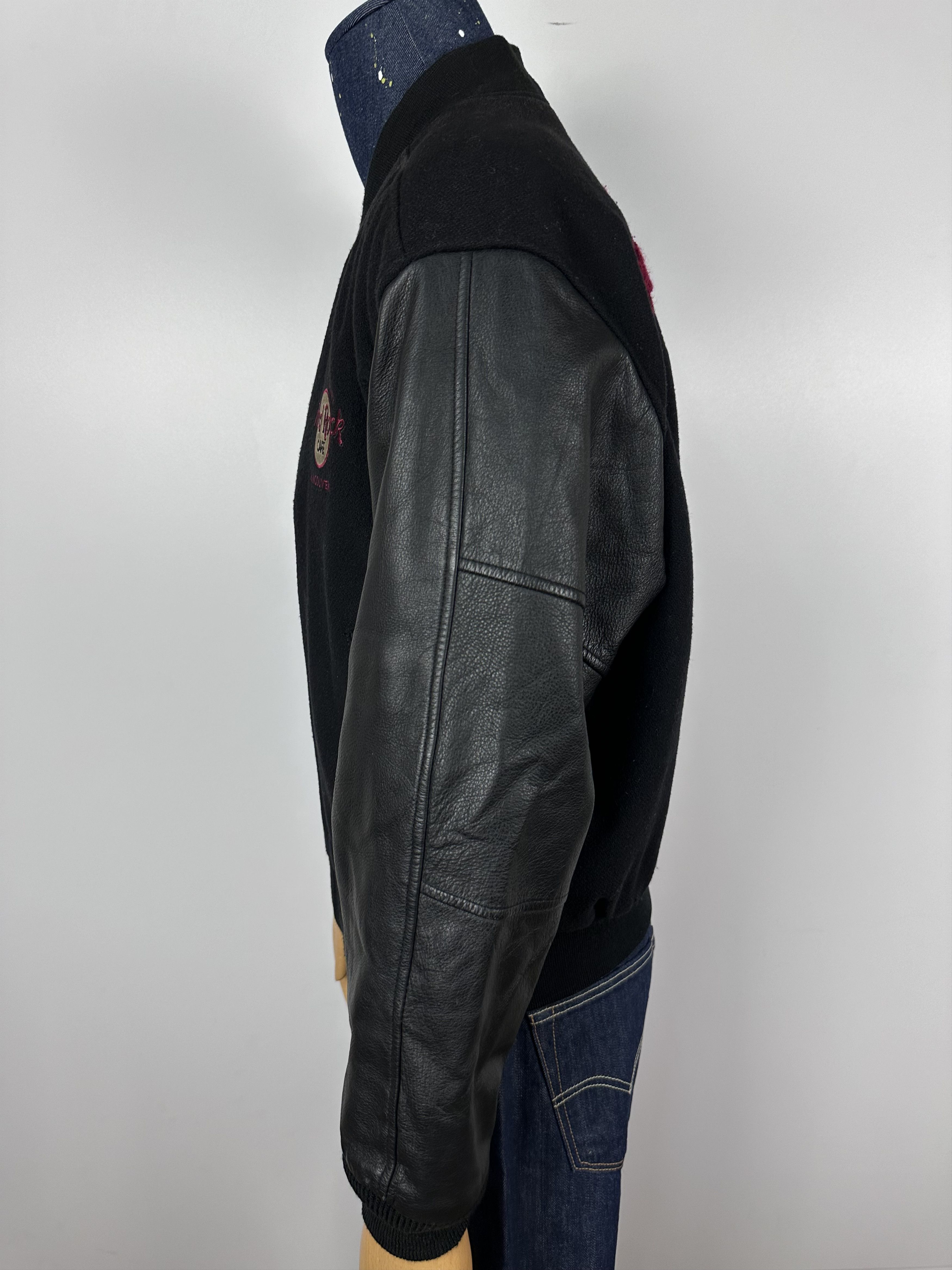 Grailed × Hard Rock Cafe × Vintage Hard Rock Cafe Varsity Bomber Jacket Vancouver Wool Leather Size US L / EU 52-54 / 3 - 8 Thumbnail