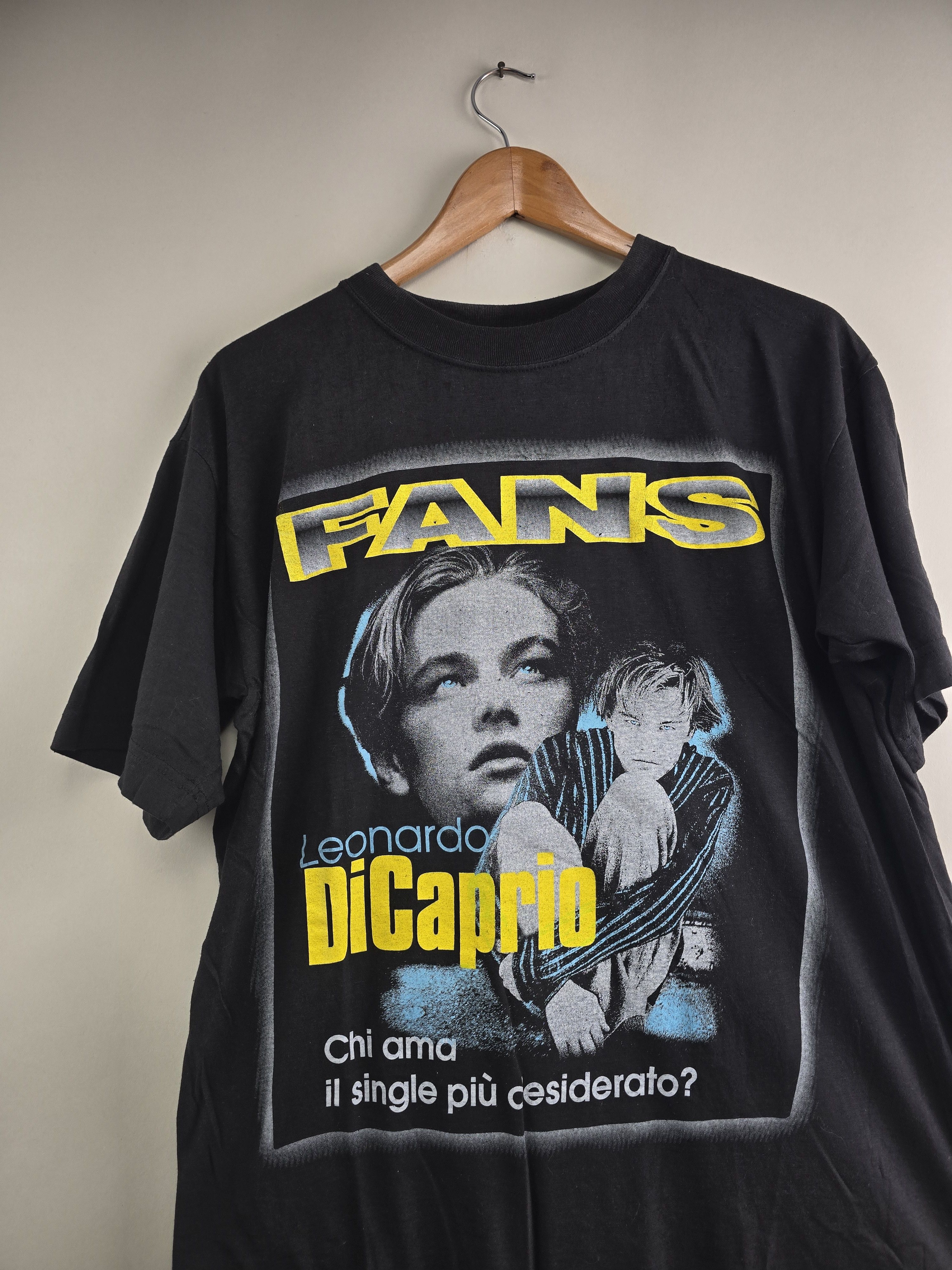 Band Tees × Vintage 90s Leonardo Dicaprio Fans Shirt XL 22" 28" Size US XL / EU 56 / 4 - 2 Thumbnail