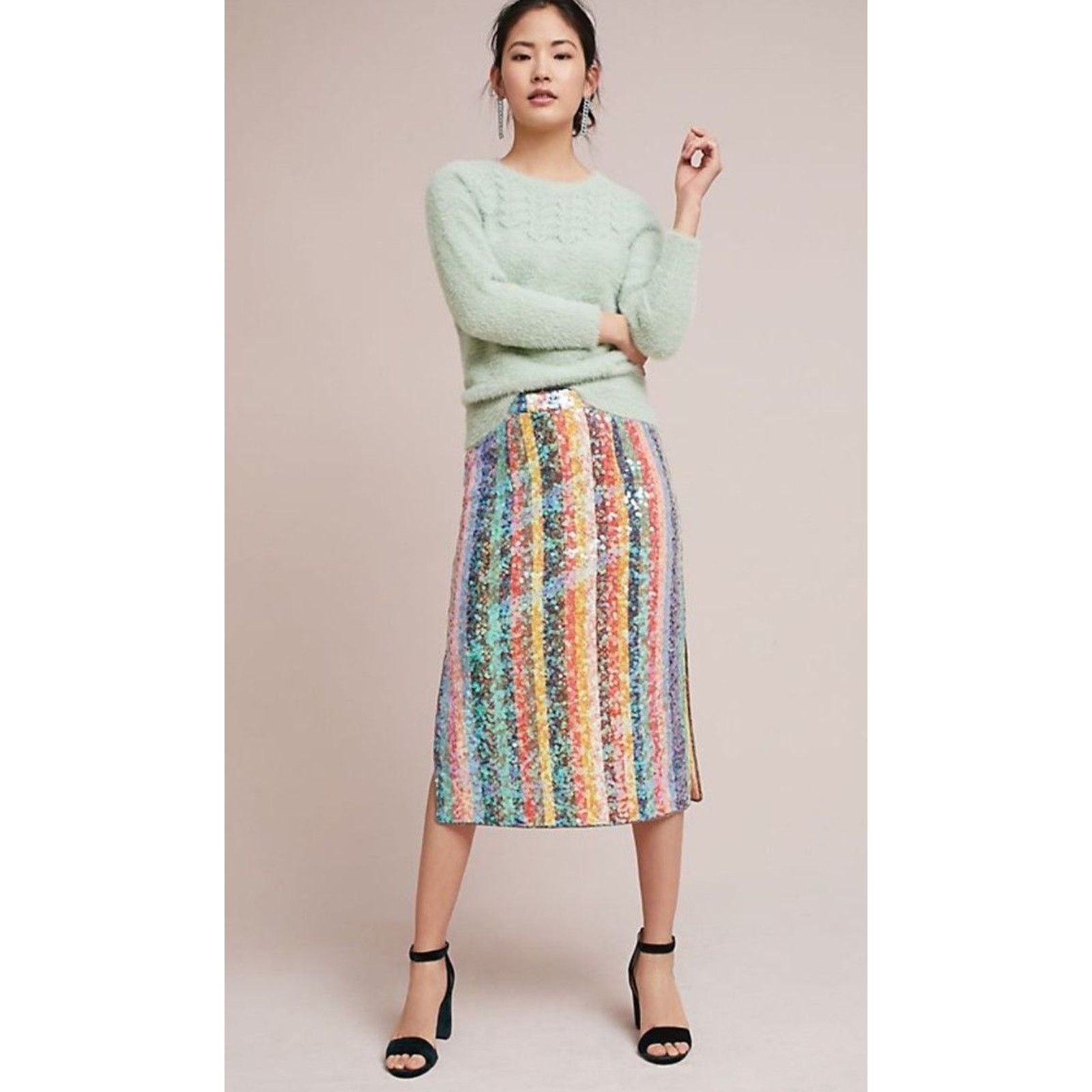 Anthropologie New Anthropologie Aubade Fuzzy Pullover Sweater Rosie Neira Size XS / US 0-2 / IT 36-38 - 2 Thumbnail