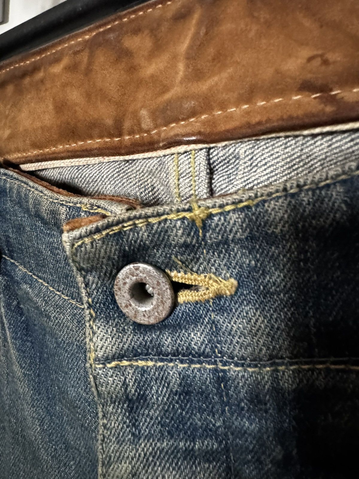 Leather Waist Distressed Pink Pocket, view 3