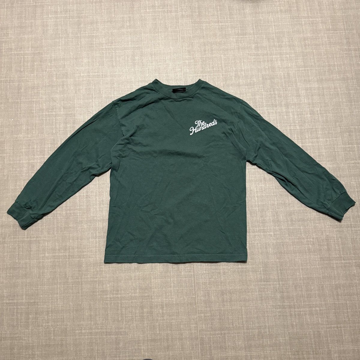 The Hundreds The Hundreds Green Longsleeve LS Script Logo Tee Size US S / EU 44-46 / 1 - 1 Thumbnail