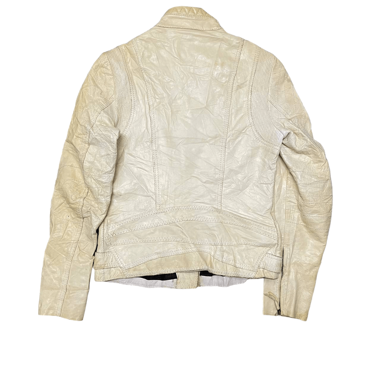 Leather Vintage Chine Pure Cow Leather Rider Jacket Size XS / US 0-2 / IT 36-38 - 11 Thumbnail
