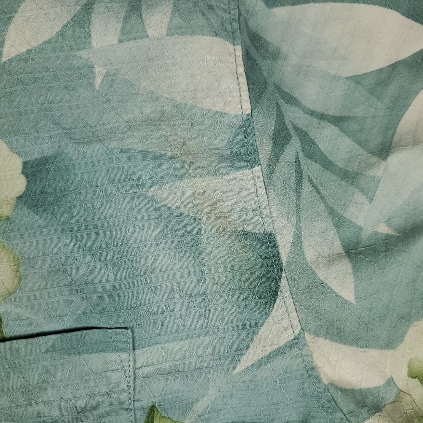 Tommy Bahama Tommy Bahama Floral Button-Up Shirt Mens XL Teal Hawaiian Short Sleeve Casual Size US XL / EU 56 / 4 - 3 Thumbnail