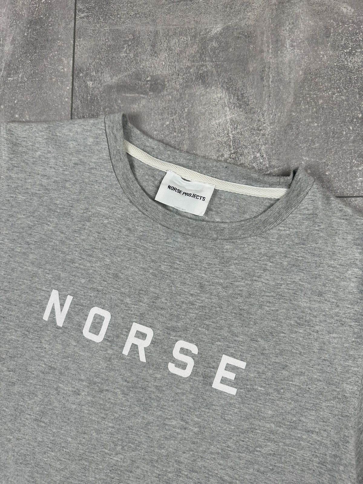 Norse Projects Norse Projects Centr Logo Silver Mens T-Shirt Size US M / EU 48-50 / 2 - 3 Thumbnail