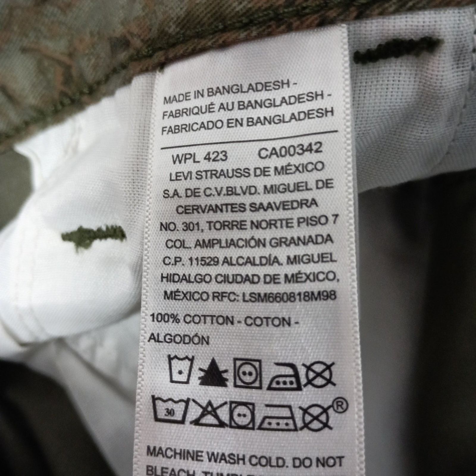 Levi's Levi Strauss Cargo Shorts Mens Size 30 Green Camo 10" Inseam Size US 30 / EU 46 - 3 Thumbnail