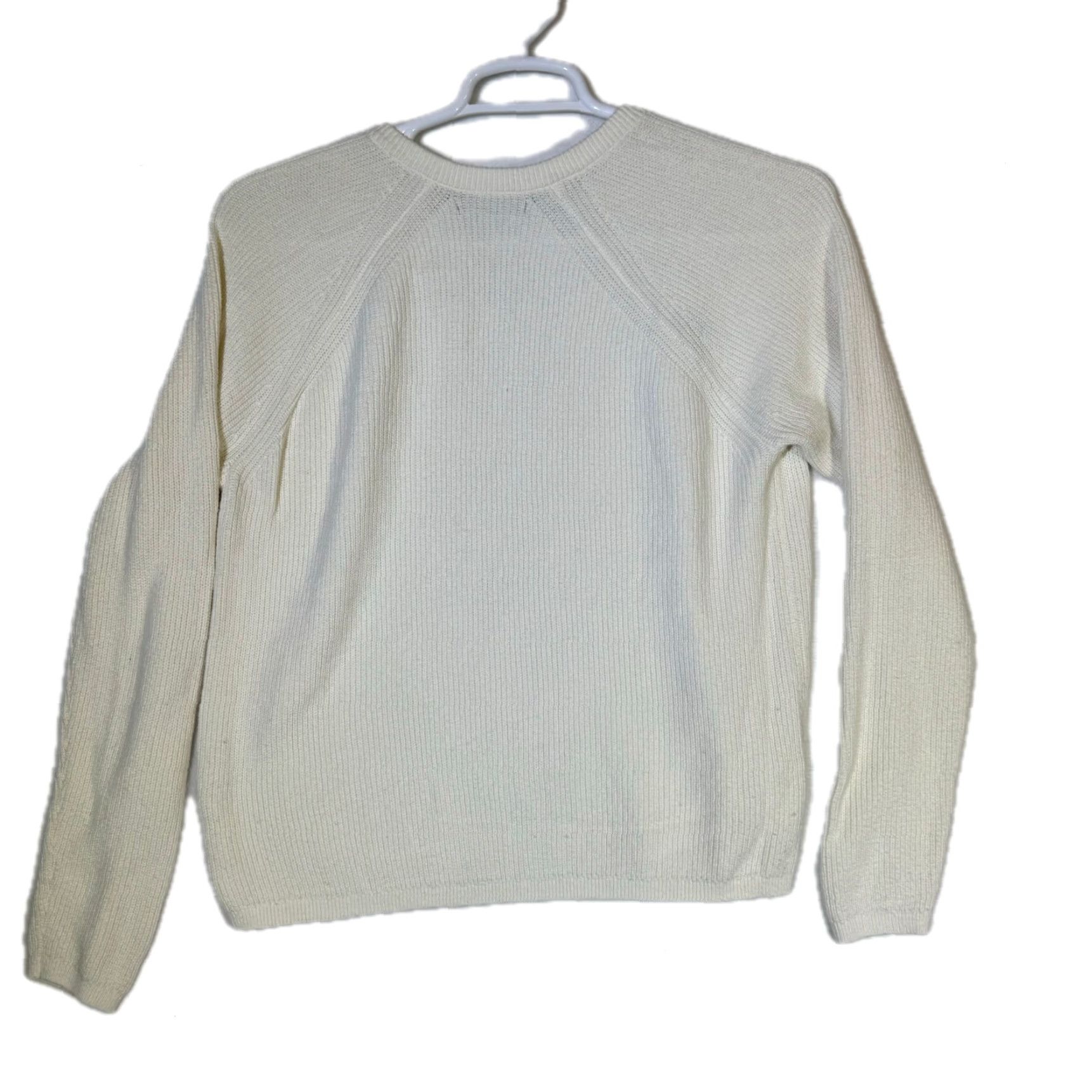 Banana Republic Banana Republic Women’s Ivory Split‑Neck Knit Pullover Sweater Shirt S Vintage No Size S / US 4 / IT 40 - 2 Thumbnail
