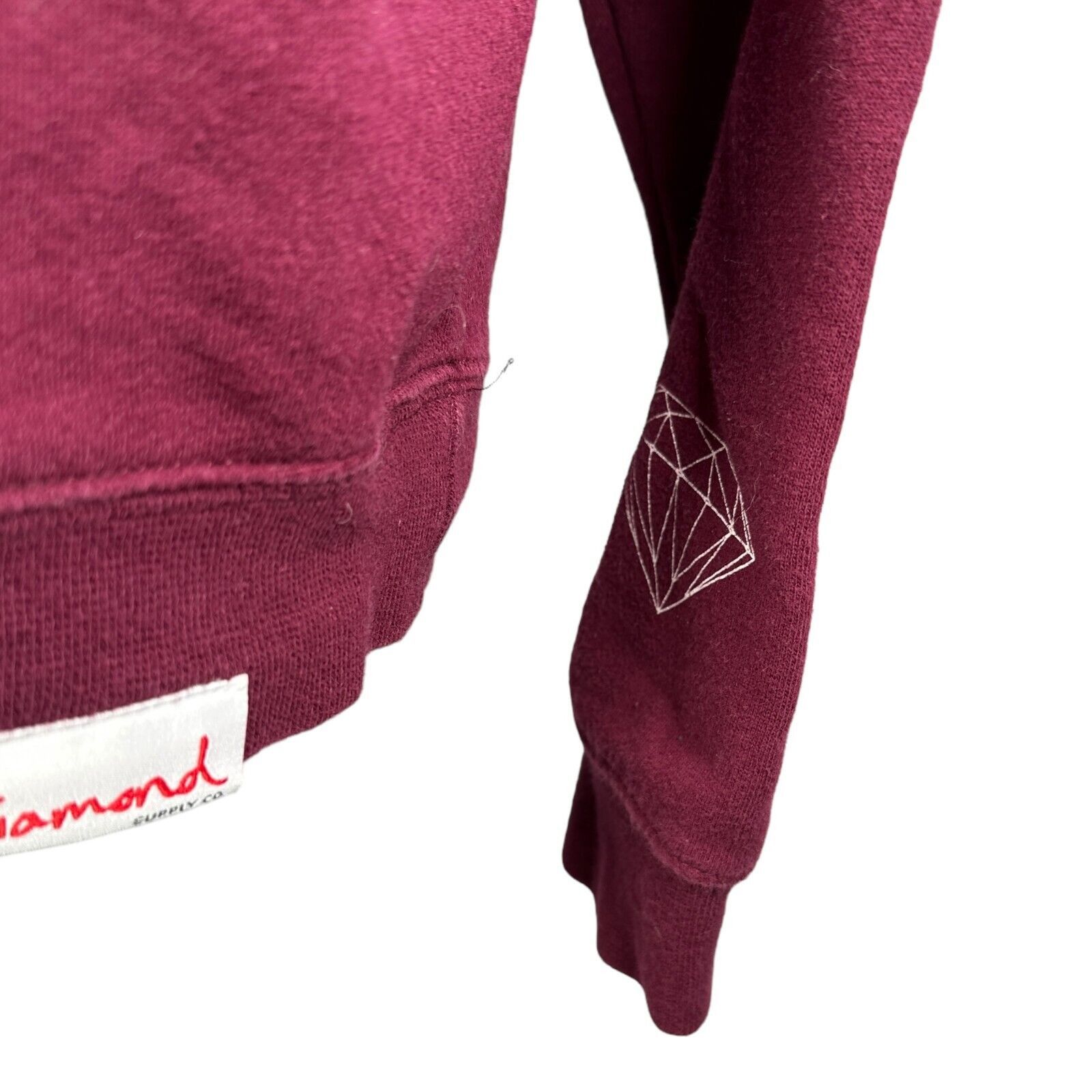 Diamond Supply Co. Diamond Supply Co Sweatshirt Medium Red Wine Streetwear Size US M / EU 48-50 / 2 - 5 Thumbnail