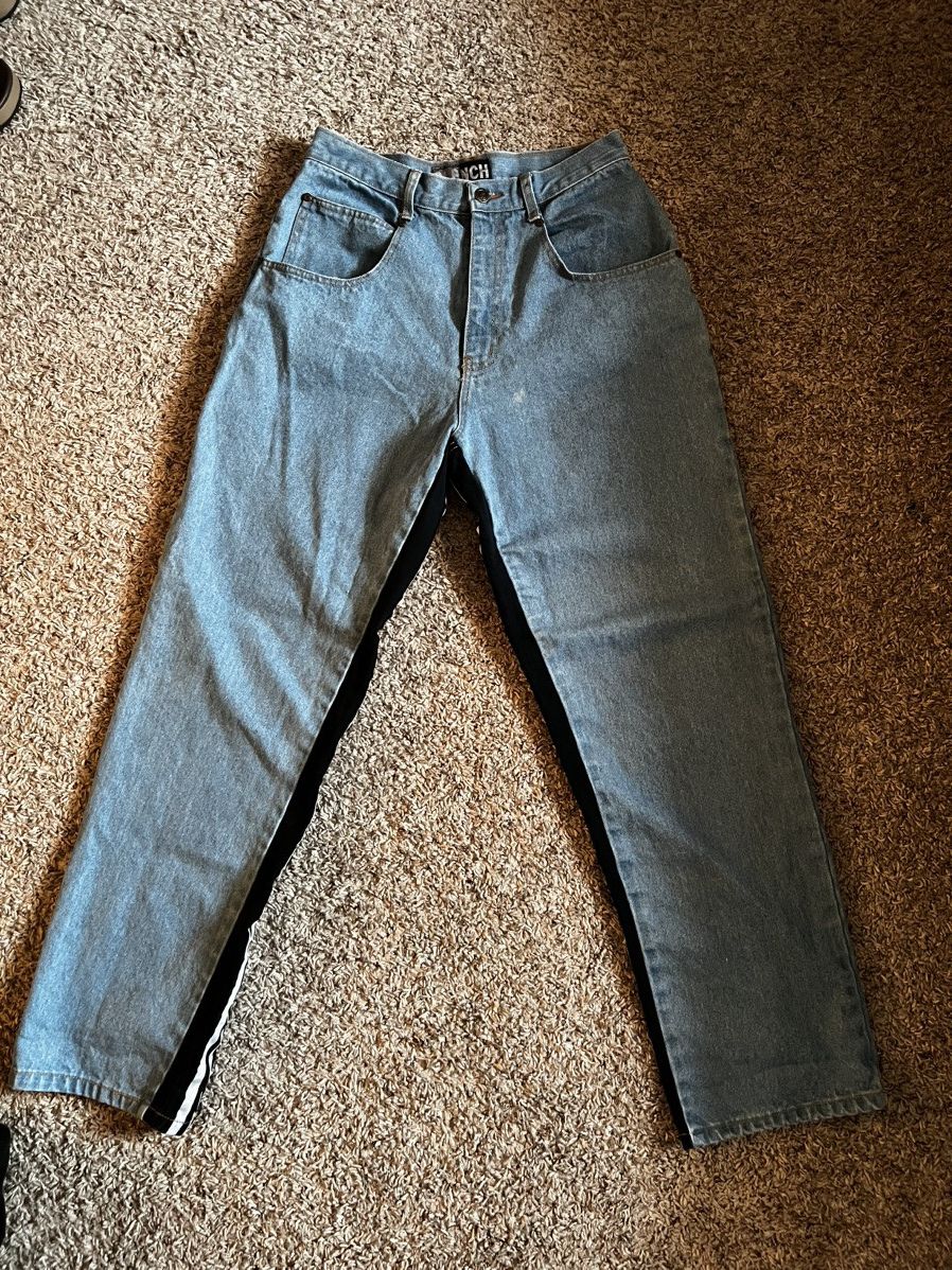 Clench × Vintage Clench Striped Baggy Patch work denim Size US 29 - 2 Thumbnail