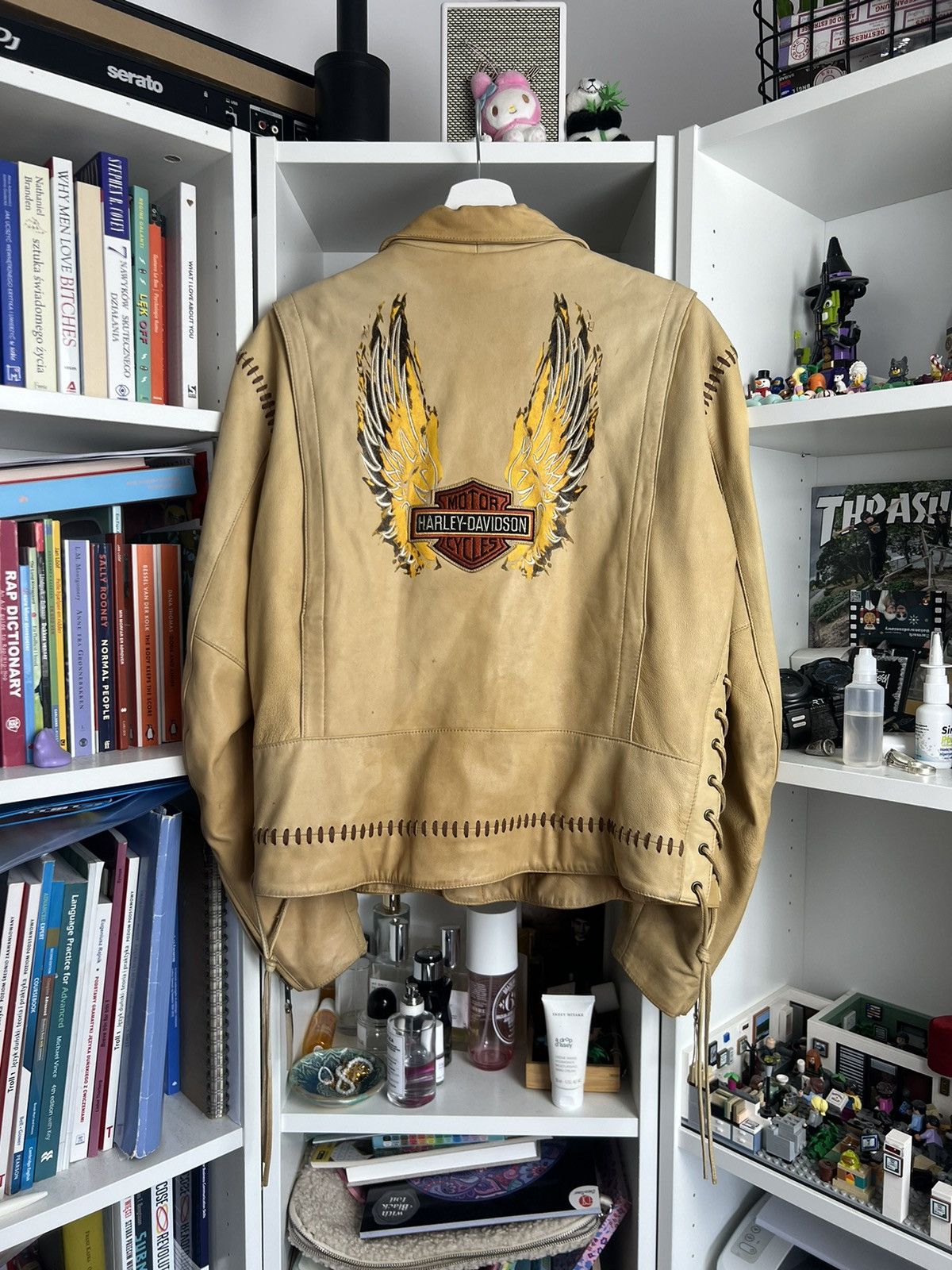 Harley Davidson × Vintage × West Coast Choppers Vintage 90s Harley Davidson big logo leather bomber jacket Size US XL / EU 56 / 4 - 1 Thumbnail