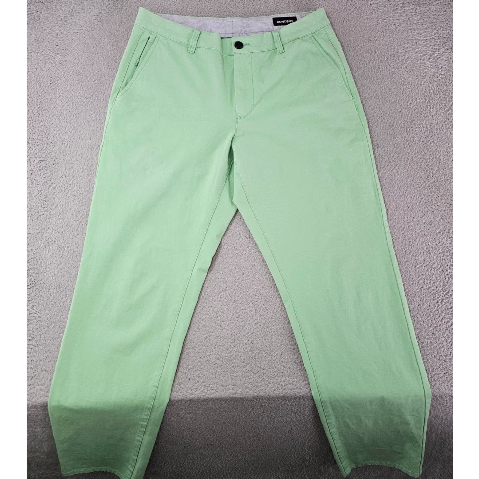 Bonobos Bonobos Pants Mens 31x31 Green Athletic Fit Cotton Stretch Chino Size US 31 - 2 Thumbnail