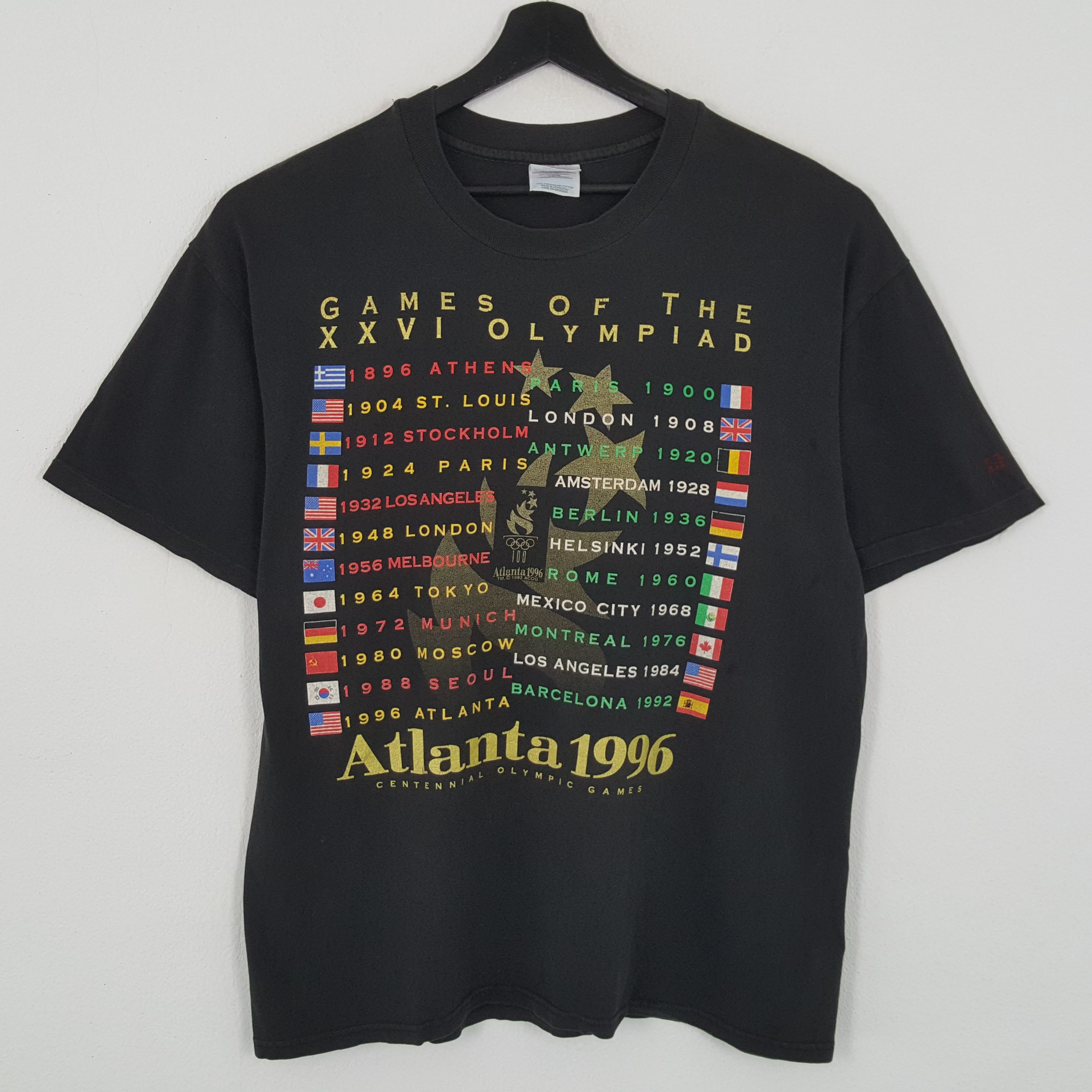 USA Olympics × Vintage OLYMPICS ATLANTA 1996 Vintage Tshirt Size US L / EU 52-54 / 3 - 1 Thumbnail