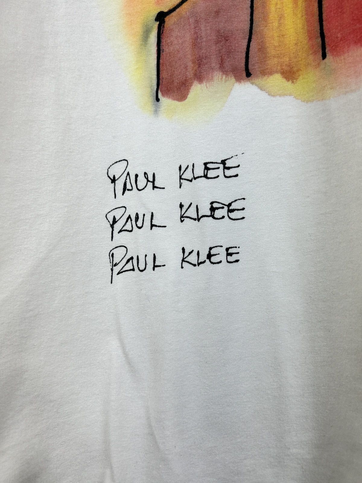 Vintage 90s Vintage Paul Klee Senecio Hand Painted Style Art Tee Size US L / EU 52-54 / 3 - 2 Thumbnail