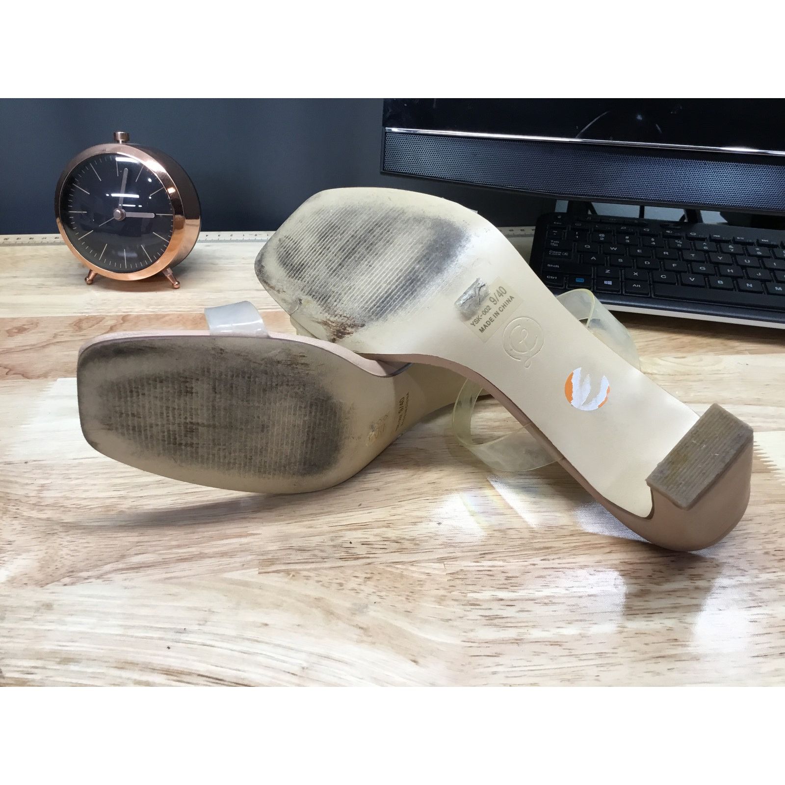 Chinese Laundry Chinese Laundry Yanti Women's 9 Clear Slip-On Slide Sandals Size US 9 / IT 39 - 6 Thumbnail