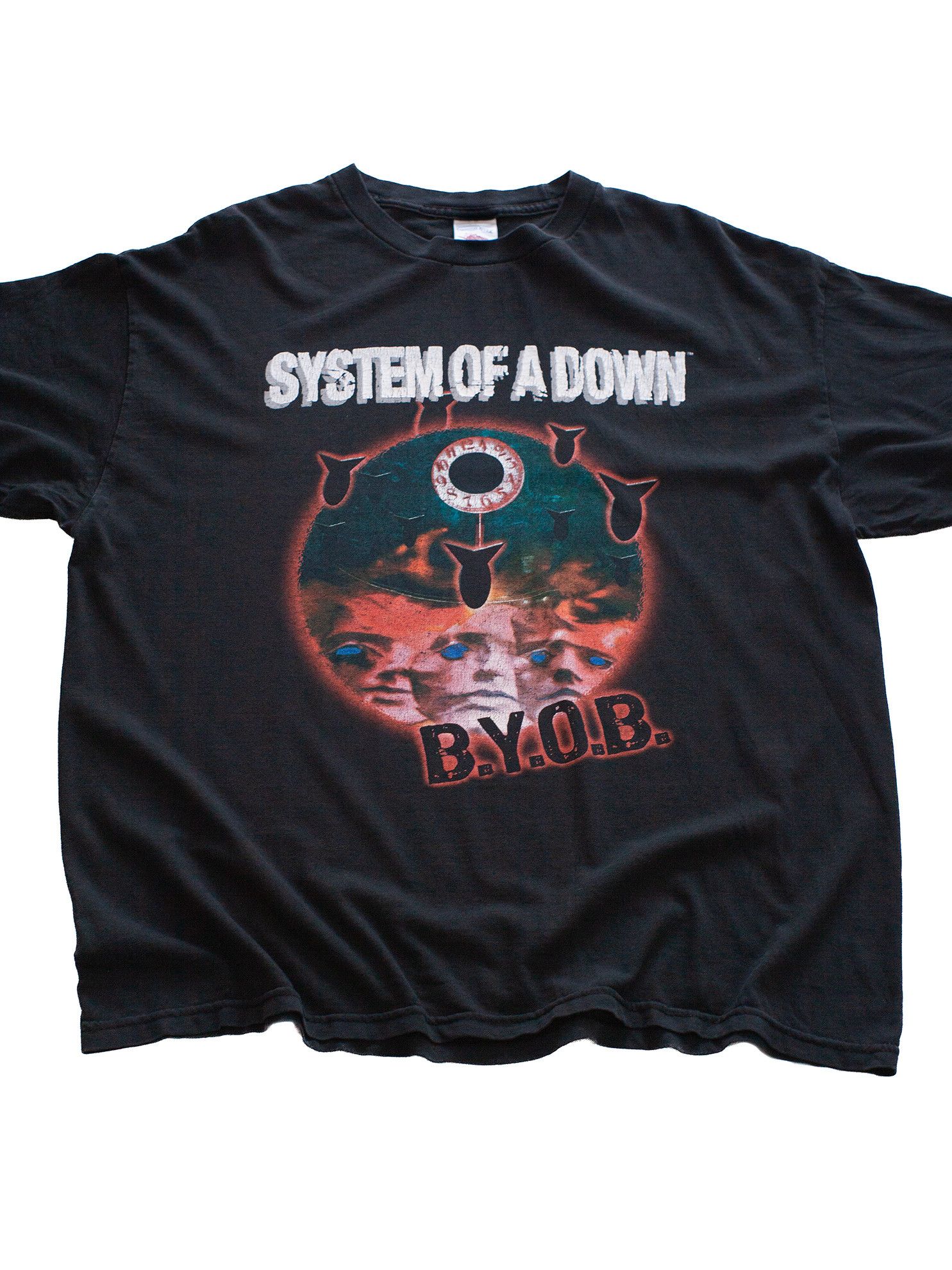 Band Tees Vintage 2005 System Of A Down B.Y.O.B 00s Band T-Shirt Size US XL / EU 56 / 4 - 1 Thumbnail
