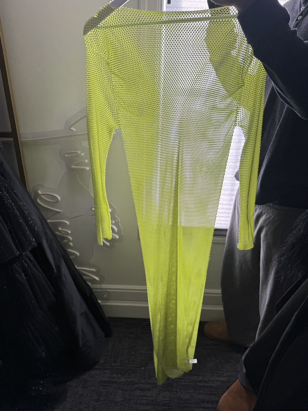 Revolve neon sparkly cover up dress