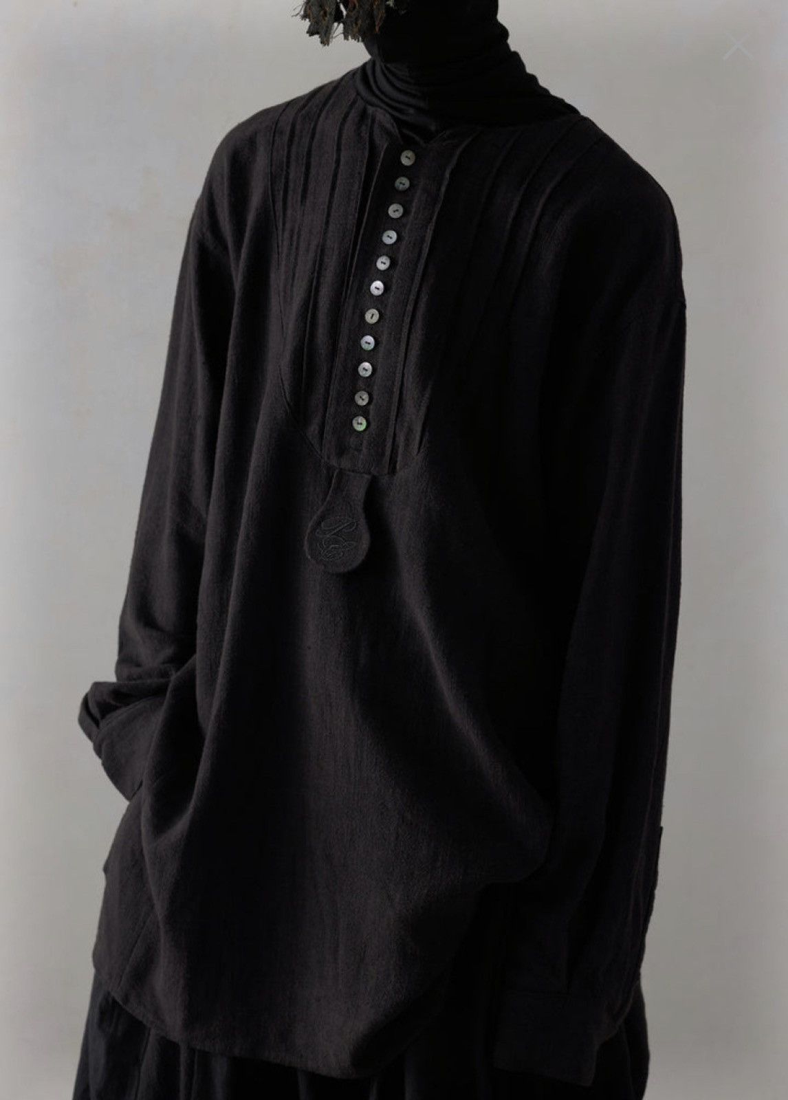 image of Professor E Professor. E Fw22 Oversized Dress Tunic in Black, Men's (Size Medium)